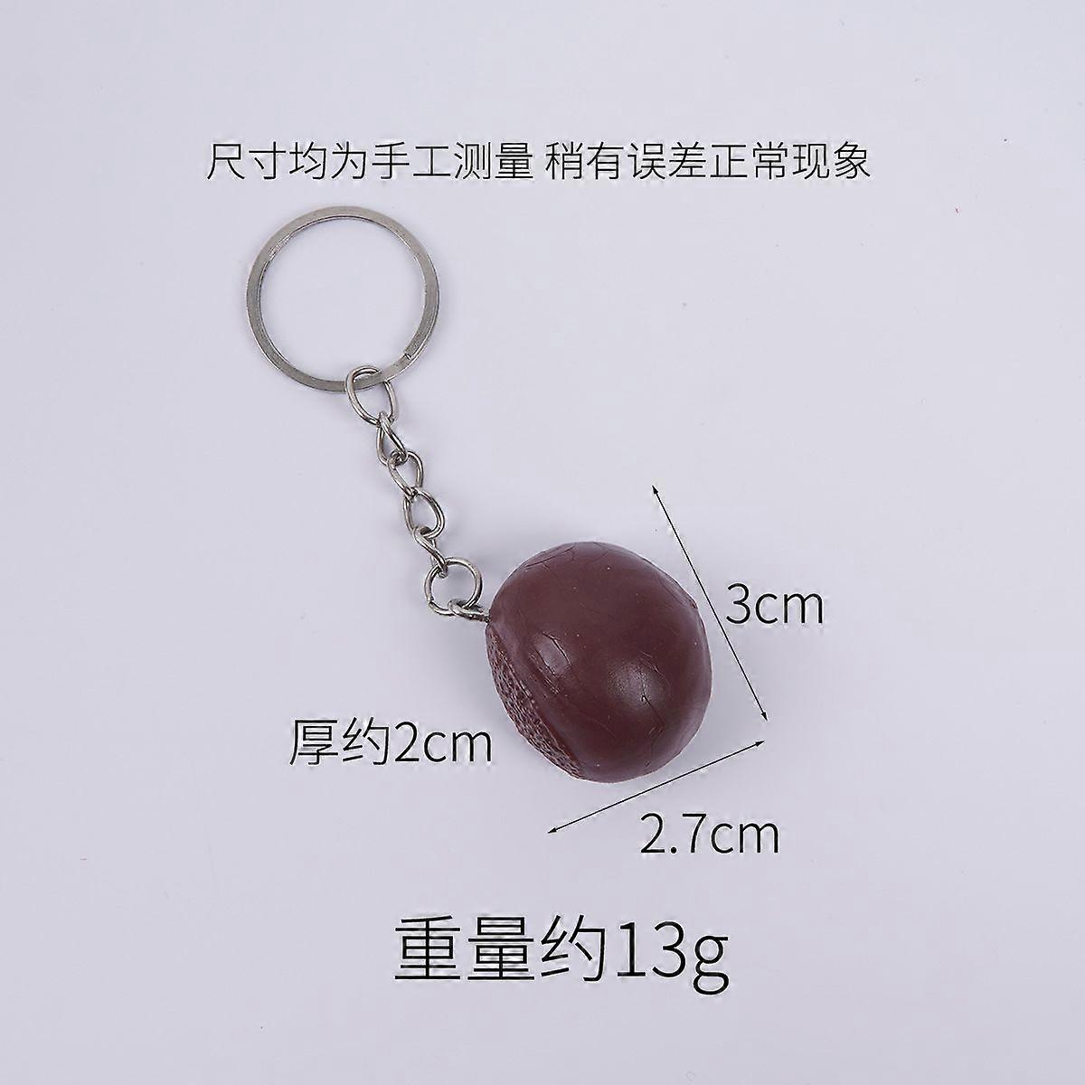 10pcs Realistic Chestnut Keychain Pendant 1:1 Simulation Food Keychain for Bags Keys And Backpacks Cute Portable Decorative Charm for Everyday Use