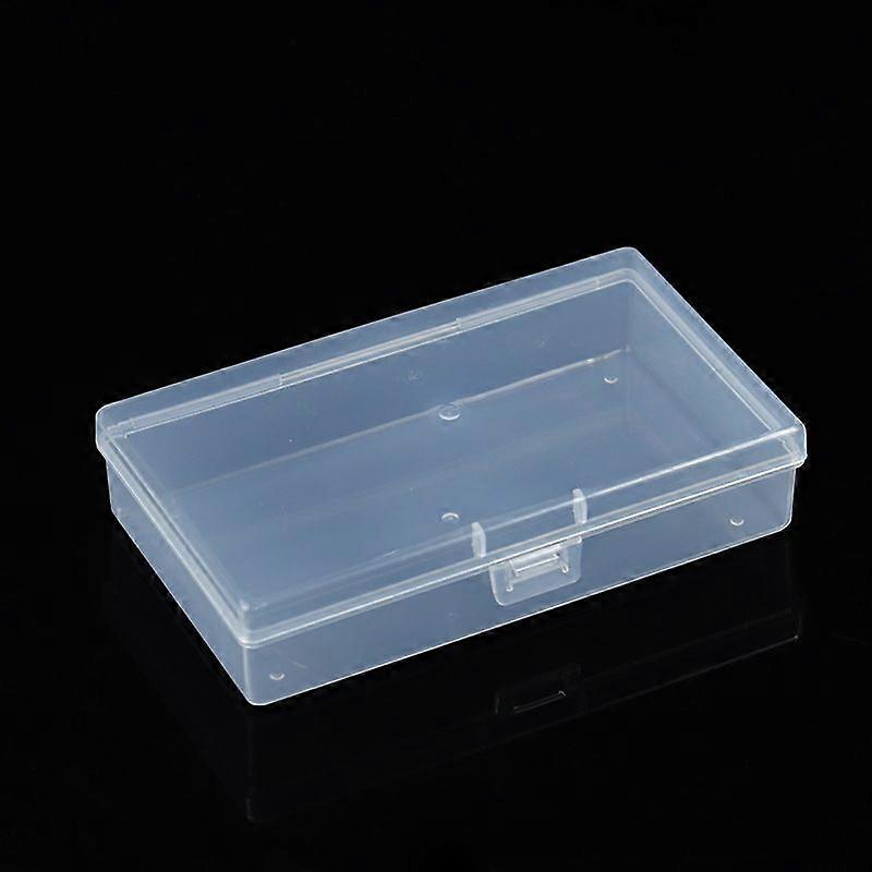 12pcs Small Plastic Containers: Mini Clear Plastic Storage Boxes with Hinged Lids - Transparent Rectangular Containers for Beads Jewelry Crafts and Sm