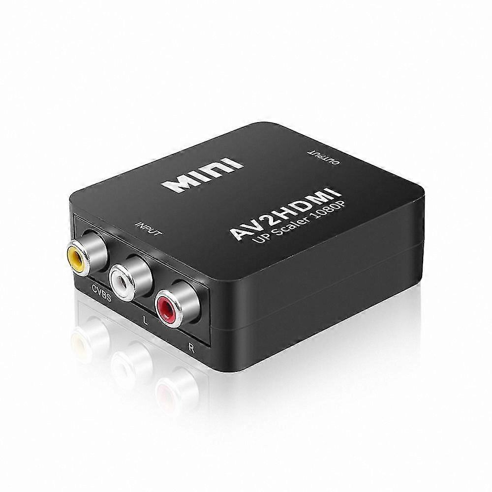 1080P AV to HDMI-Compatible Video Converter Adapter for HDTV and Projector Use