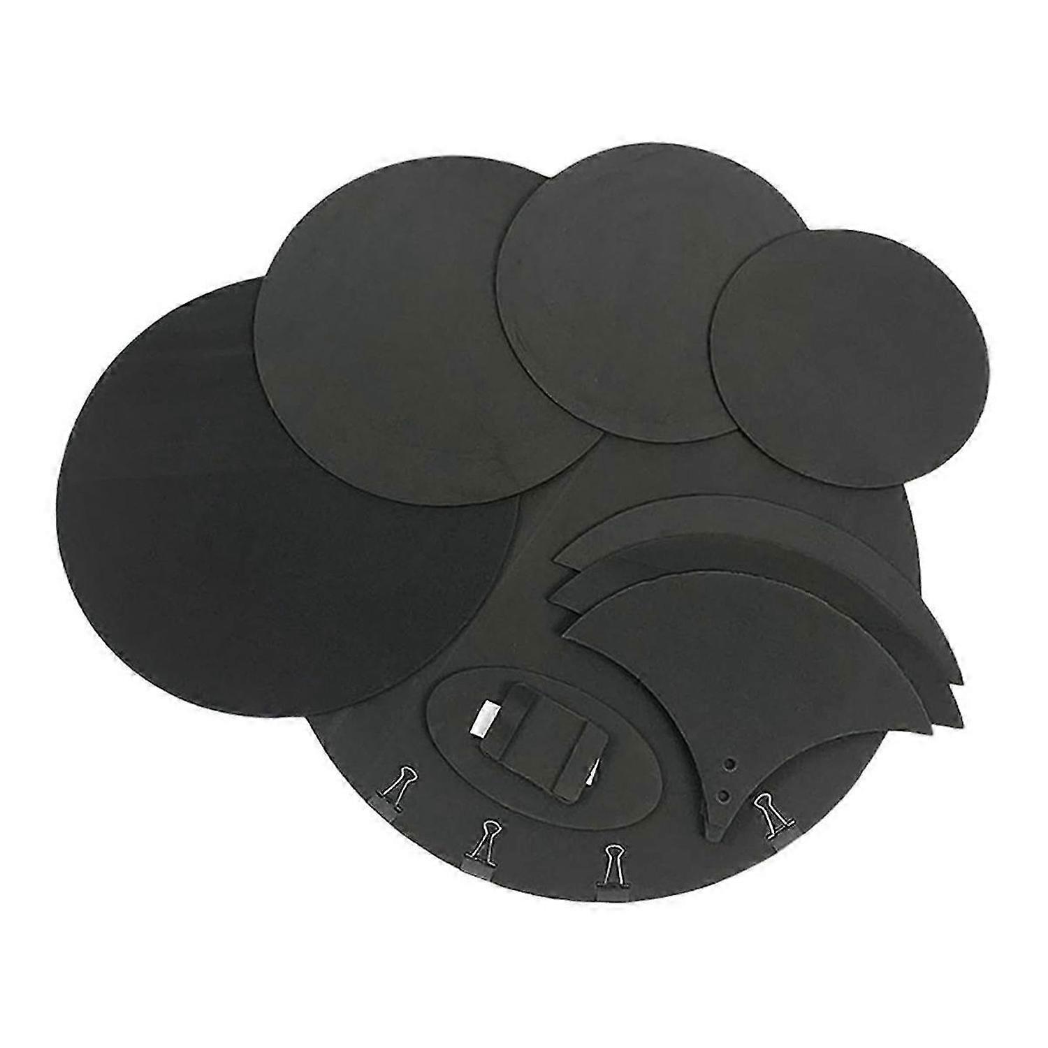 Drum Mute Pads Set,10Pcs Foam Drum Mute Pads,Soundproof Foam Cotton Drum Heads Replacement