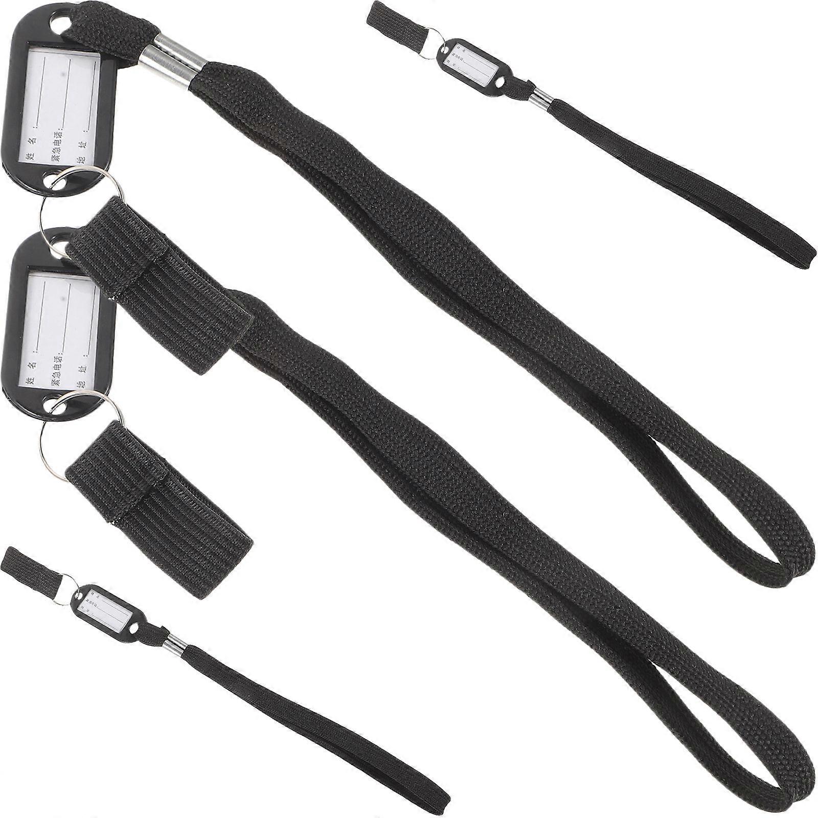 Anti-Lost Lanyard Cane Wrist Strap for Walking Canes 8Pcs Black Set