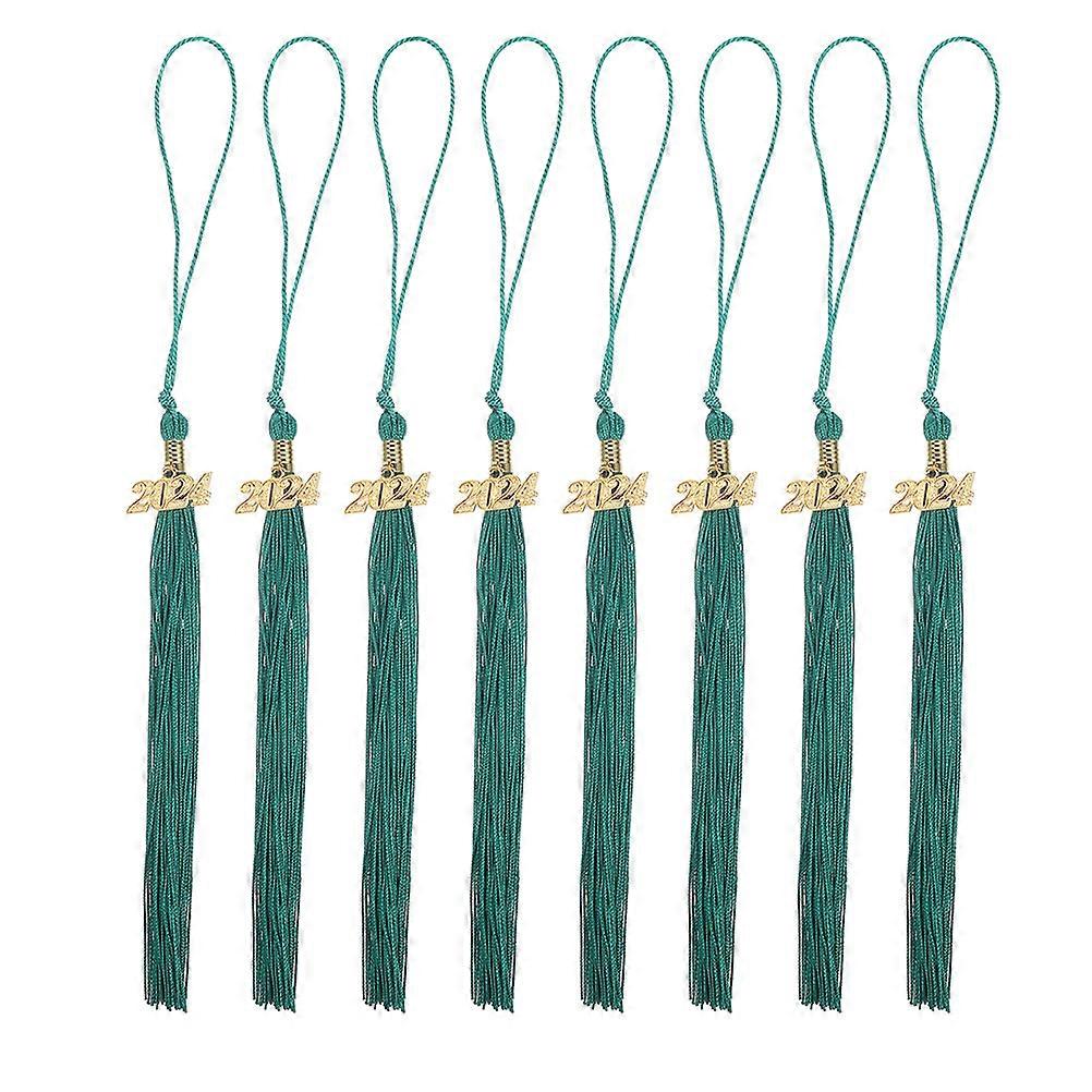 Graduation Hat Tassels Decorative Accessories for DIY 8Pcs Green