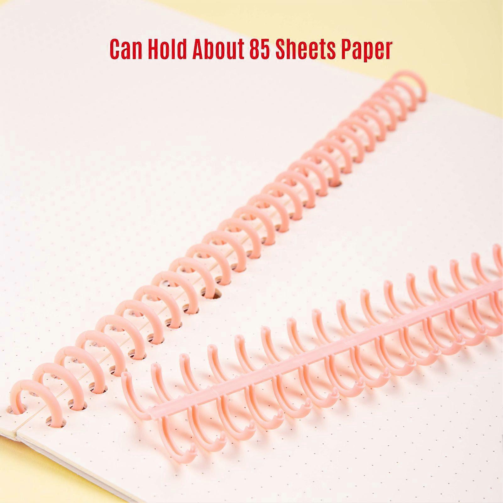 KW-trio 10pcs Plastic 30-Hole Loose Leaf Binders Ring Binding Spines Combs 85 Sheets Capacity for DIY Paper Notebook Album Office School Supplies
