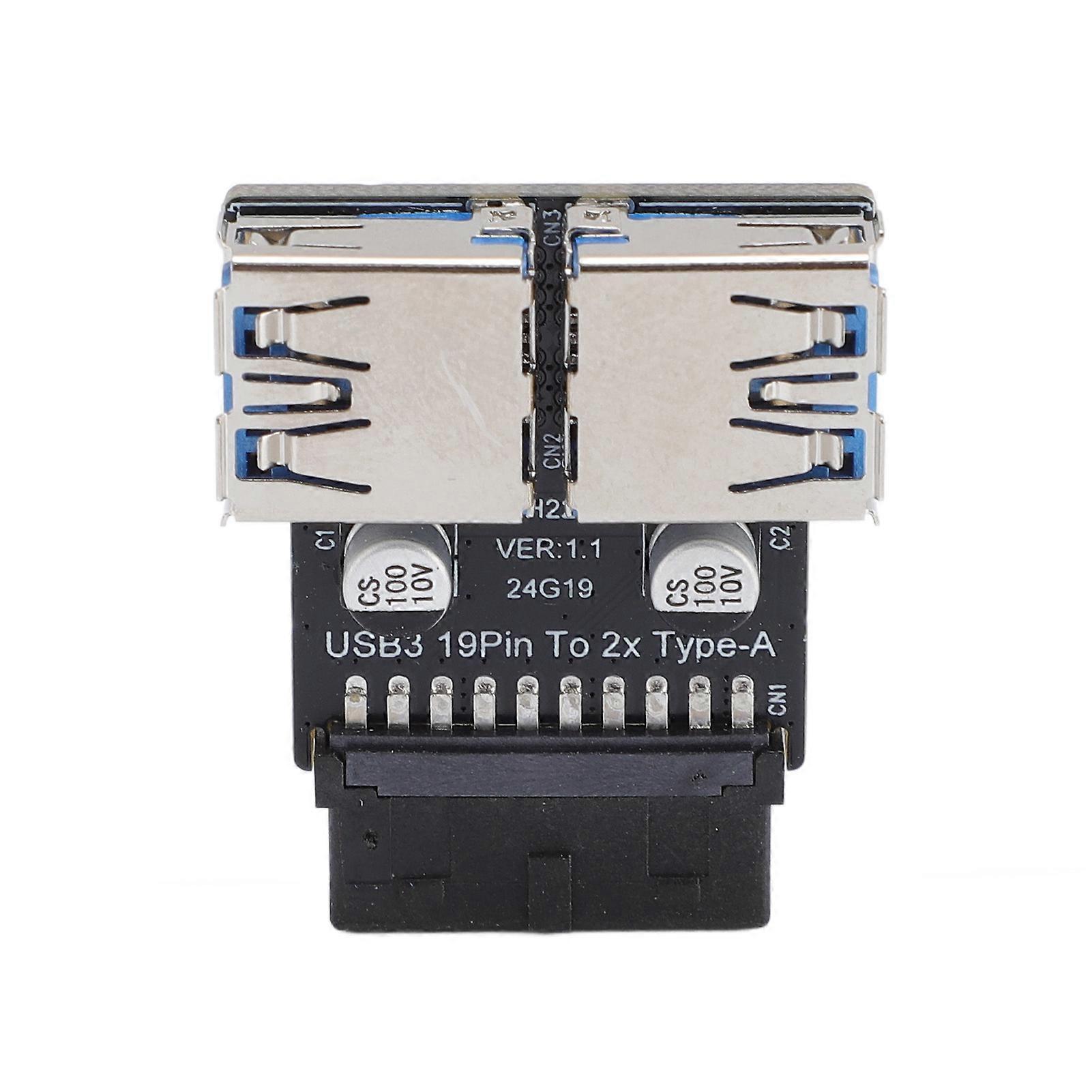 IDC19P/20P to USB A Adapter Female 3.0/3.1 Connect Dongle for Efficient Data Transfer