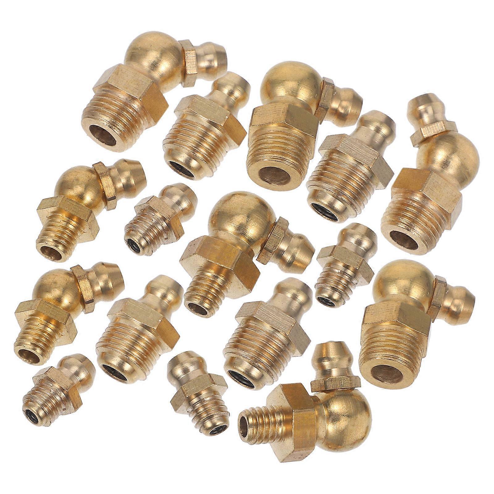Angled Grease Fitting Copper Grease Fittings Heavy Machinery Use 45 Degree Angle 60Pcs