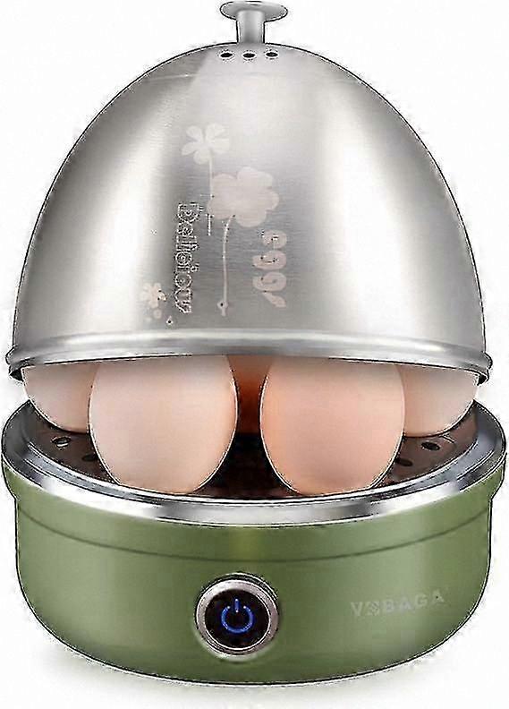 Stainless Steel Egg Cooker with Auto Shut-Off, Fast Multi-Function Steamer for Eggs, Veggies, and Dumplings, Perfect for Soft, Medium, or Hard Results