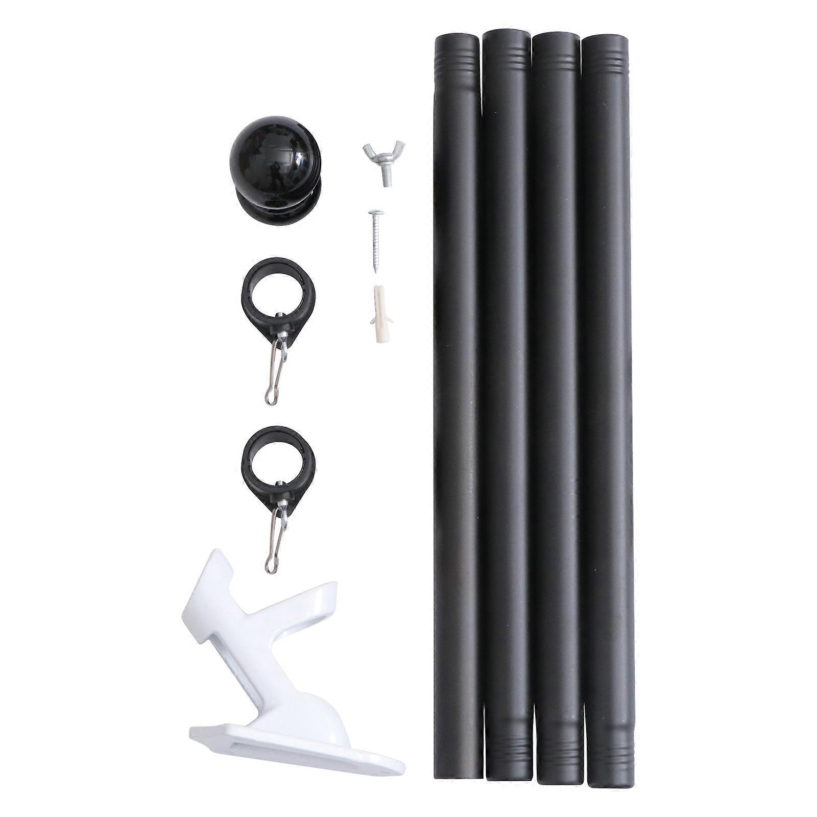 Flagpole Kit Outdoor Flag Pole with Bracket for Outdoor Use 1Set