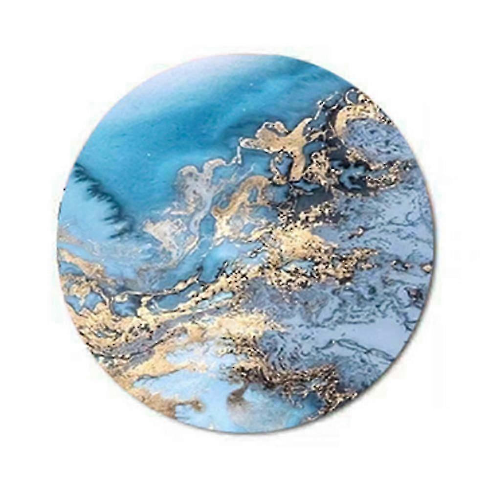 Round Mousepad With Stitched Edge, Unique Design Non-Slip Rubber Base For Laptop Pc Office, Waterproof, Washable Design And Fade Prevent