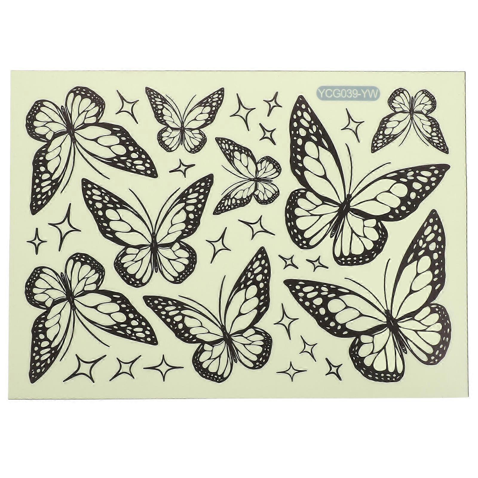 Glow in The Dark Butterfly Wall Stickers for Decoration 1Set Self-Adhesive