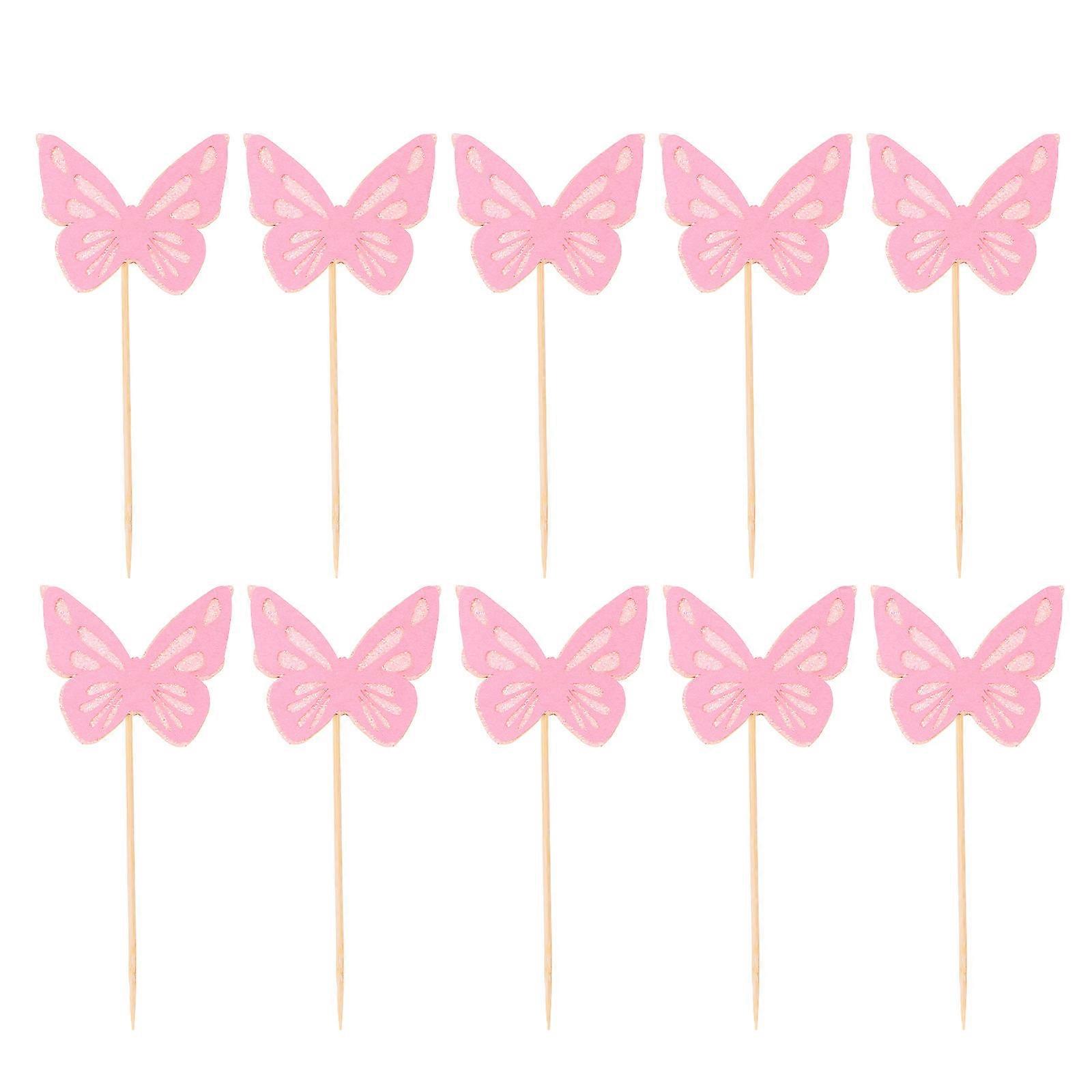 Egg Cake Pick Party Supplies for Decoration 25Pcs Assorted Color Paper Wood