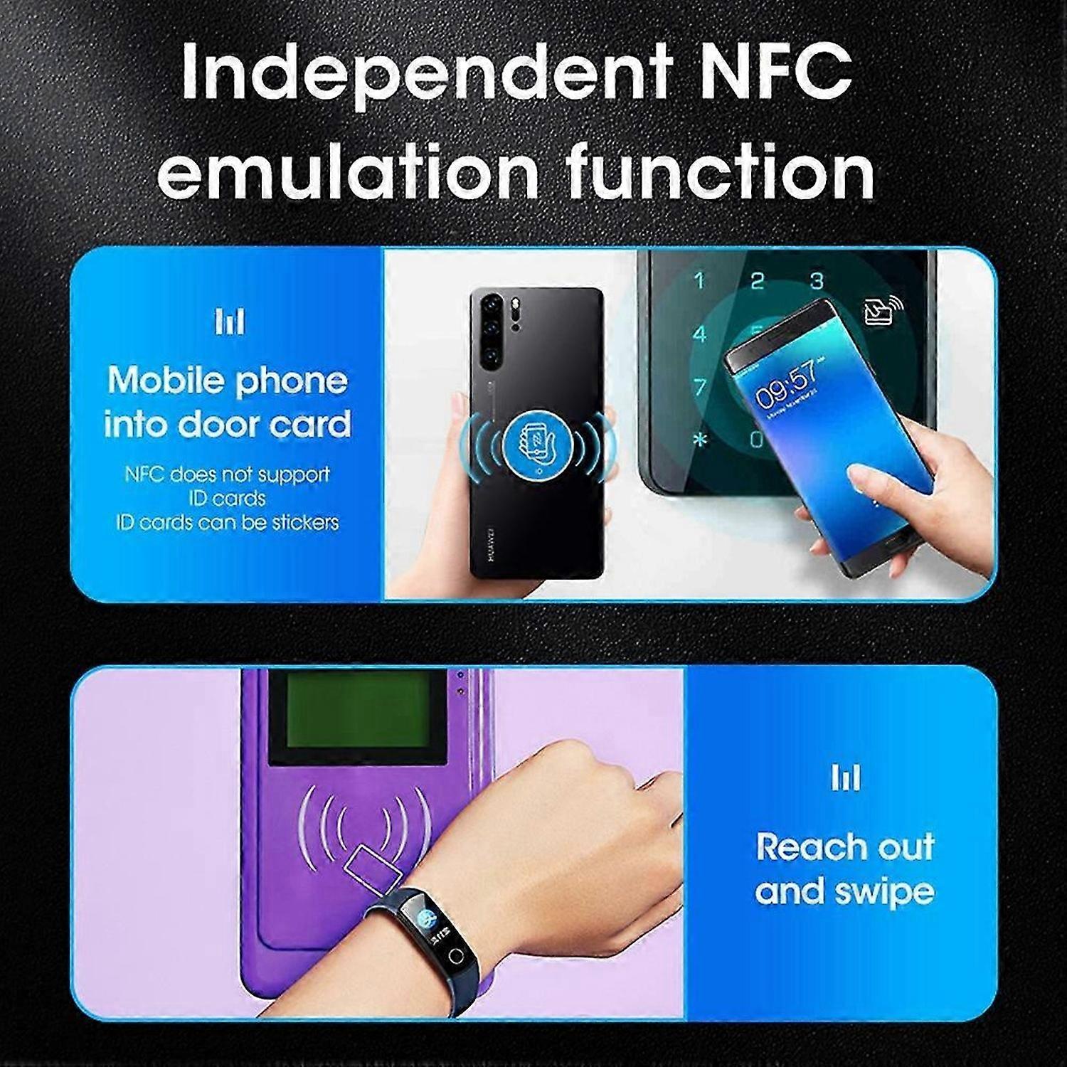 X100 RFID NFC Smart Card Reader Writer + 5 X UID / 5200 Portachiavi RFID Duplicatore ID IC Card Programmer E