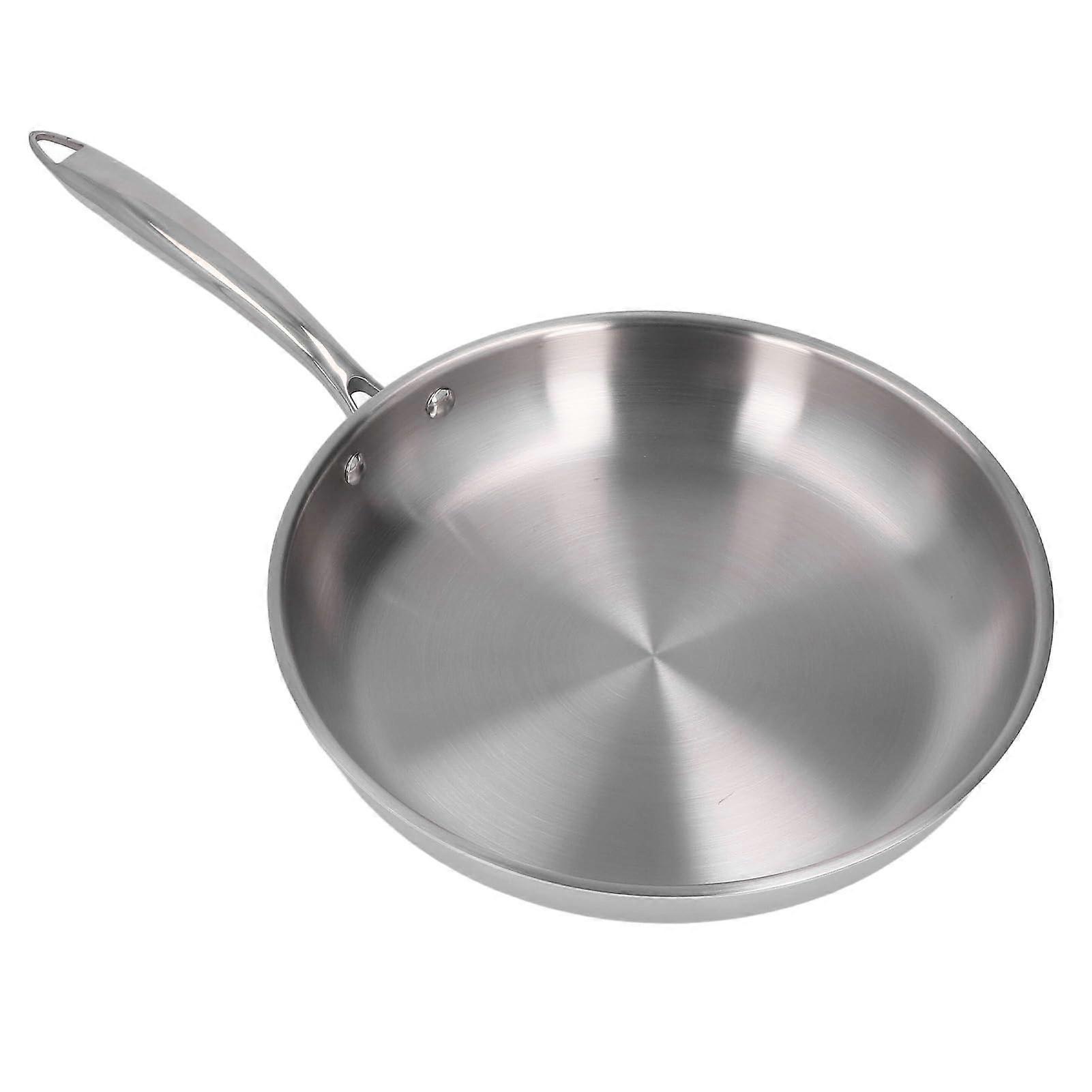 Stainless Steel Frying Pan, 3Layer NonStick, Thickened 28cm Skillet For Searing, Scrambled Eggs And Saute Vegetables