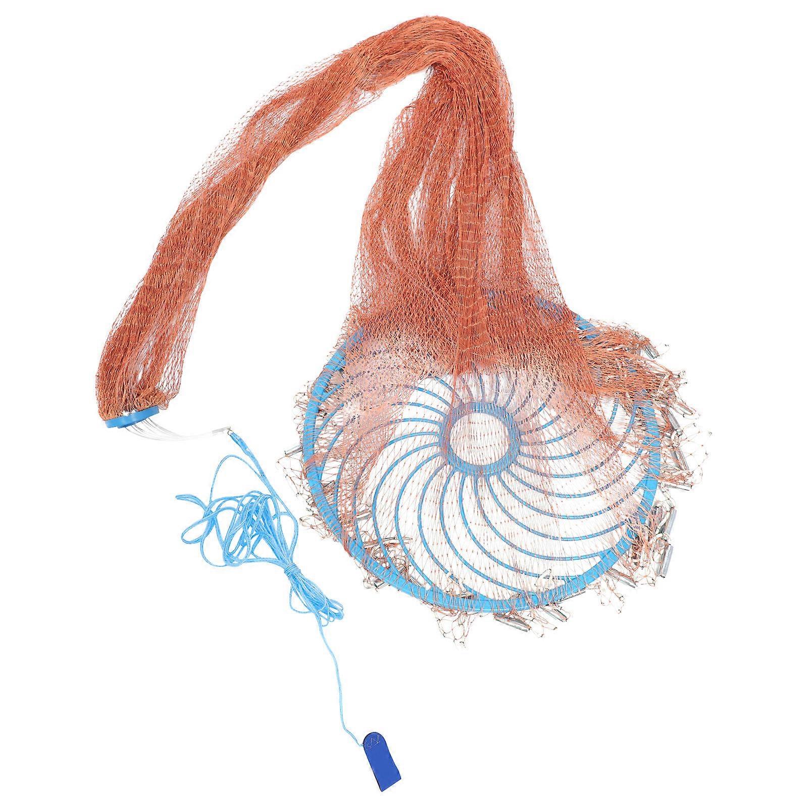 Fishing Cast Net Hand Throw Flying Disc Fishing Net 1Pcs Assorted Color
