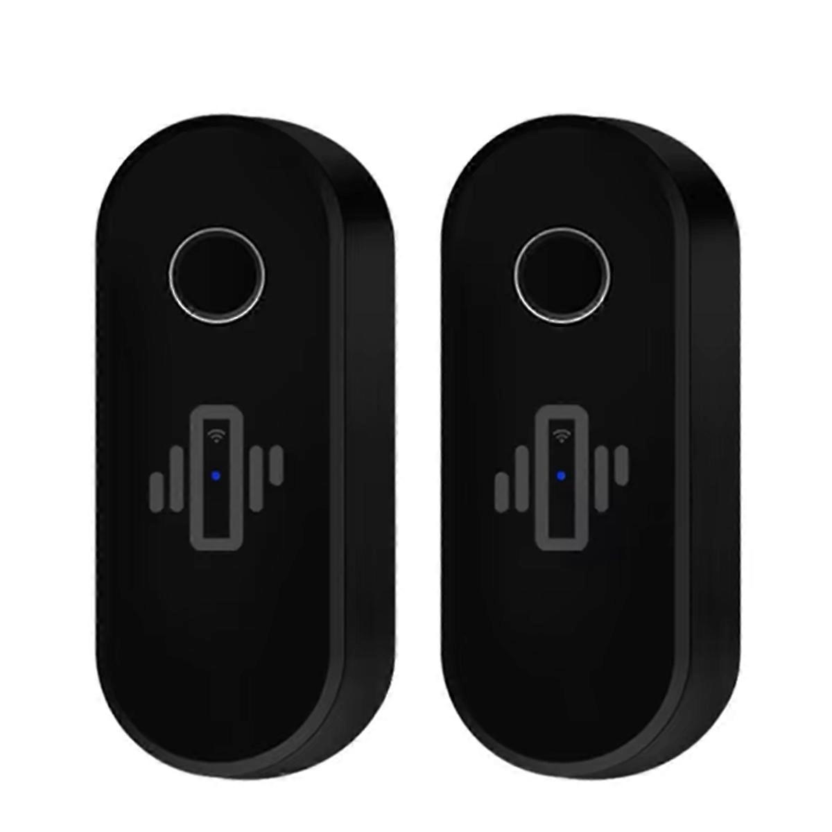 2Pcs WiFi Vibration Sensor Alarm Wireless Vibration Detector Black
