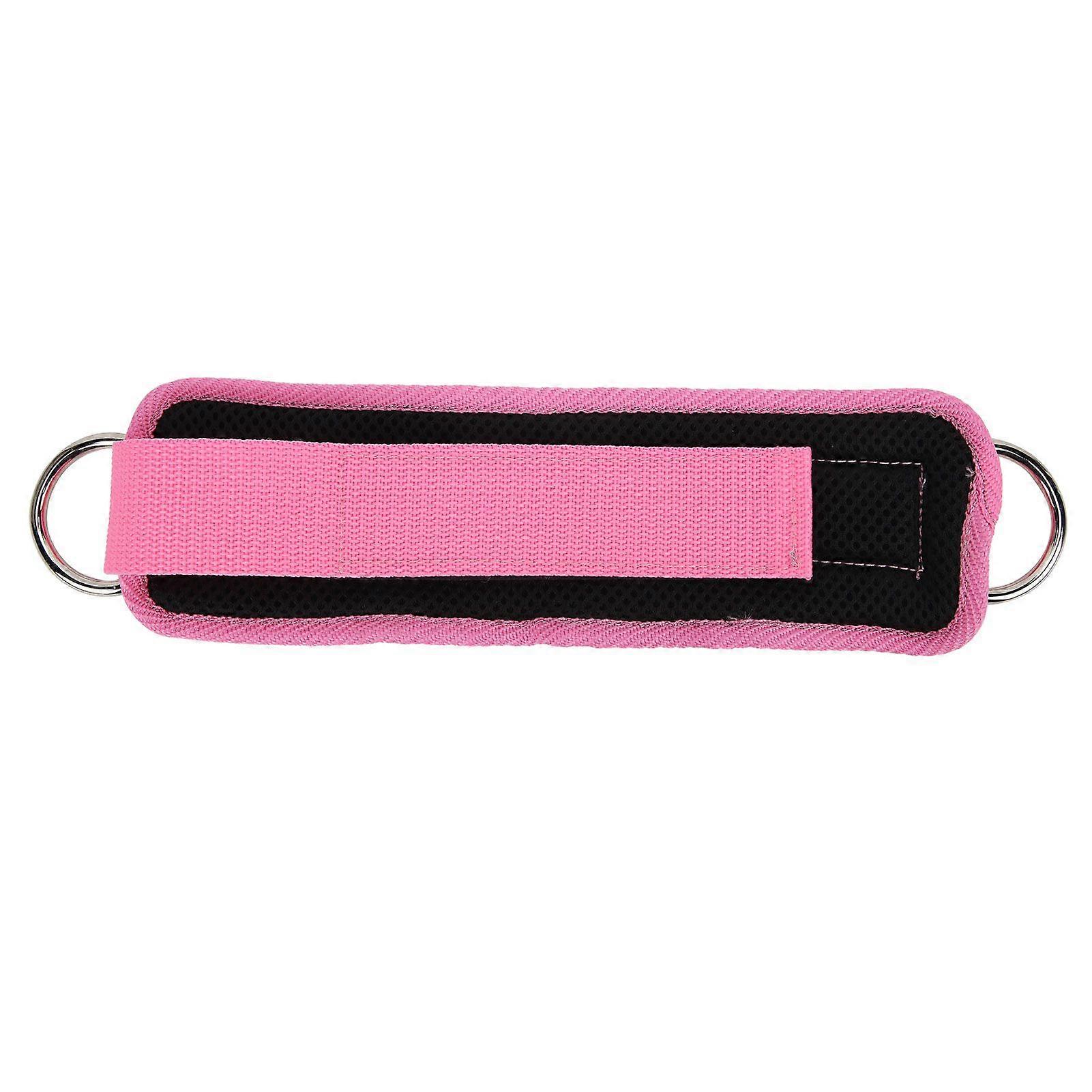 Fitness Ankle Straps for Cable Machine Double DRing Adjustable Neoprene Ankle Straps(Pink )