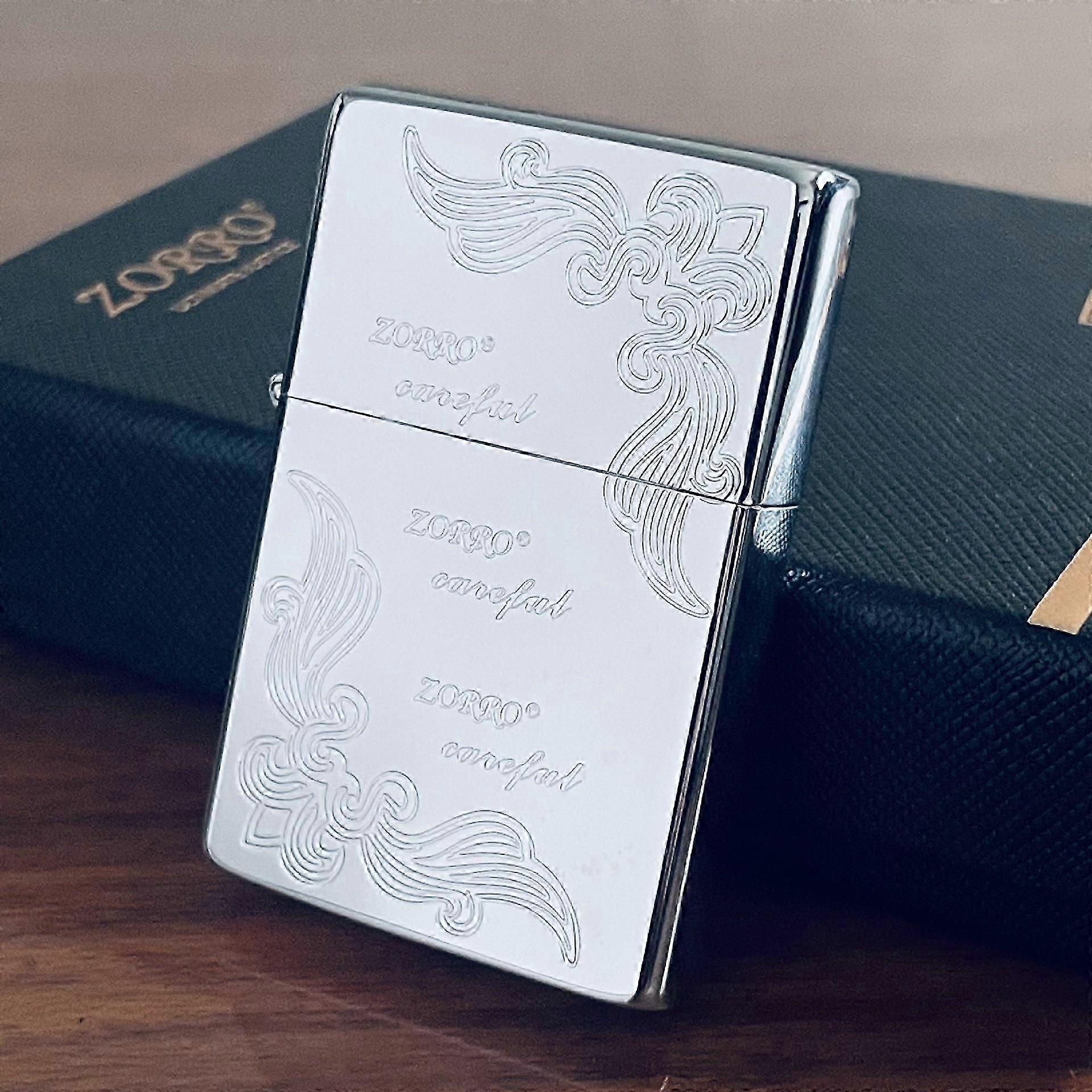 suitable for brass kerosene windproof lighter, ultra-thin square angle classic design