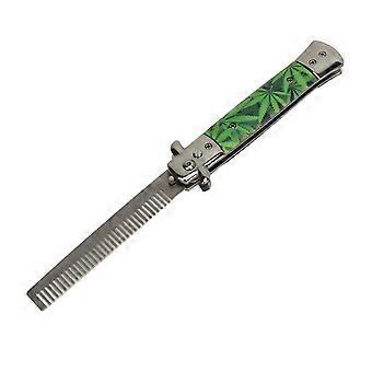 Switchblade Comb Stainless Steel Spring Comb Portable Pocket Beard Hair Comb for Men