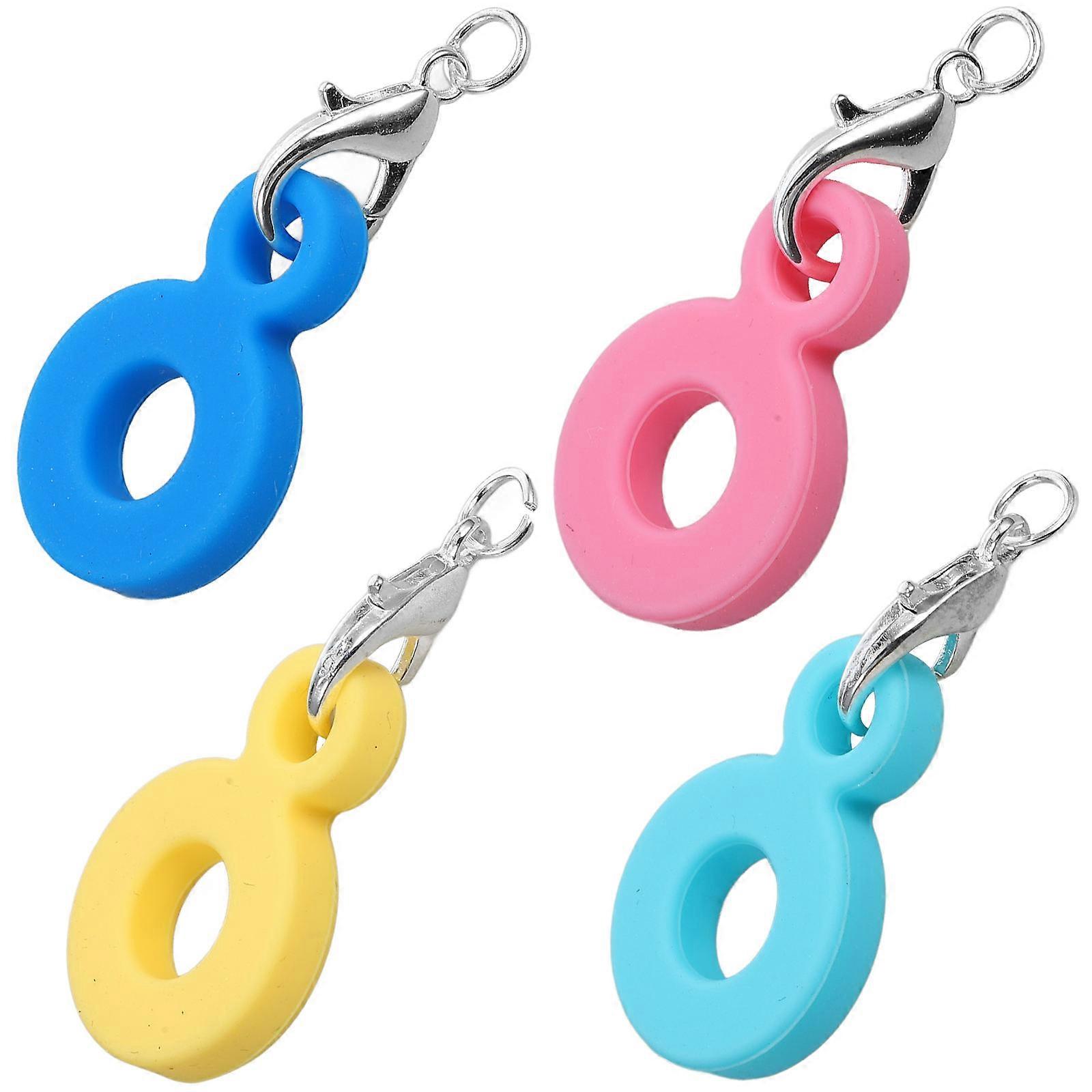 Assorted Color Silicone Straw Pendant for Drinking Straw Charm 8Pcs