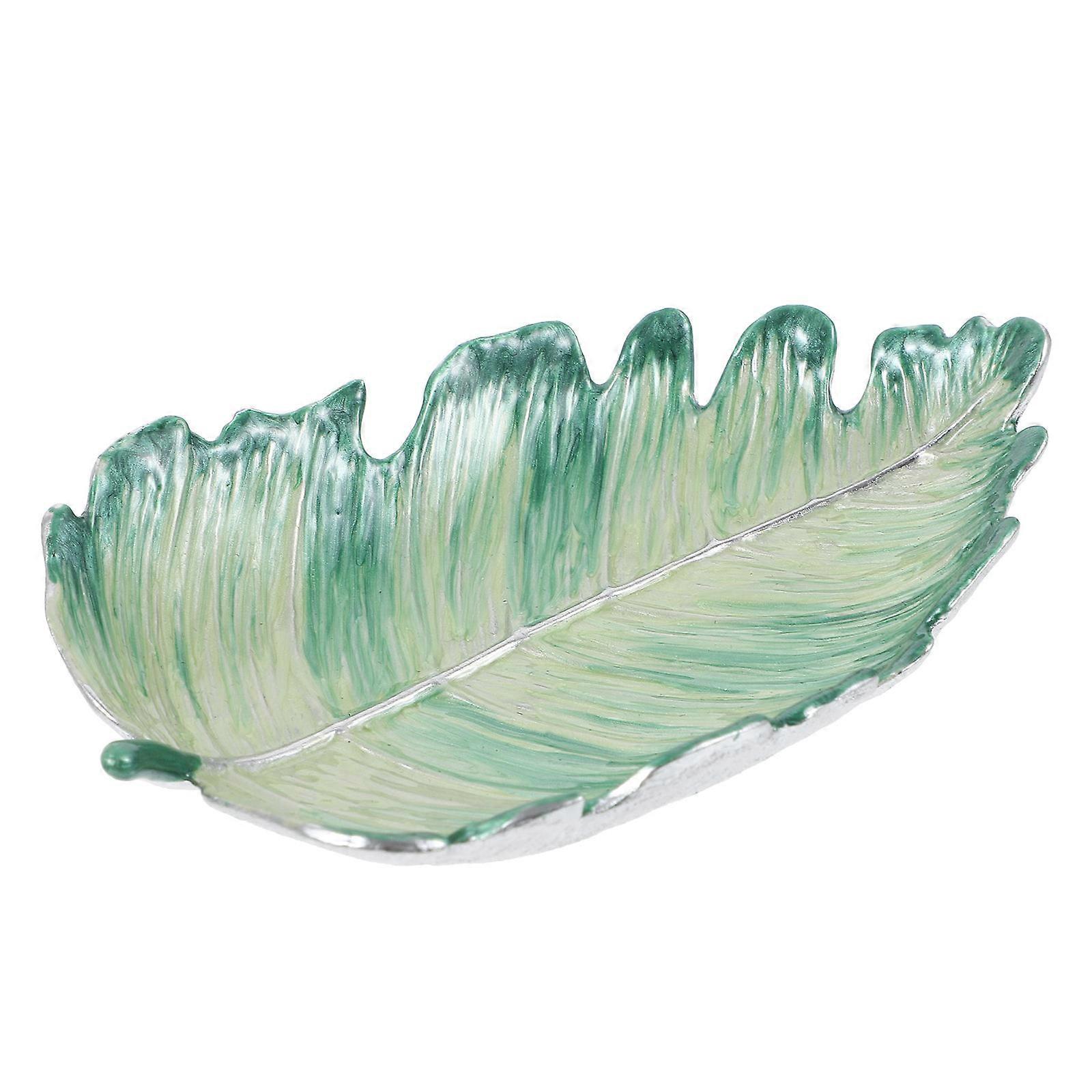 Leaf Jewelry Tray Decorative Trinket Dish for Storage Use 3Pcs Set