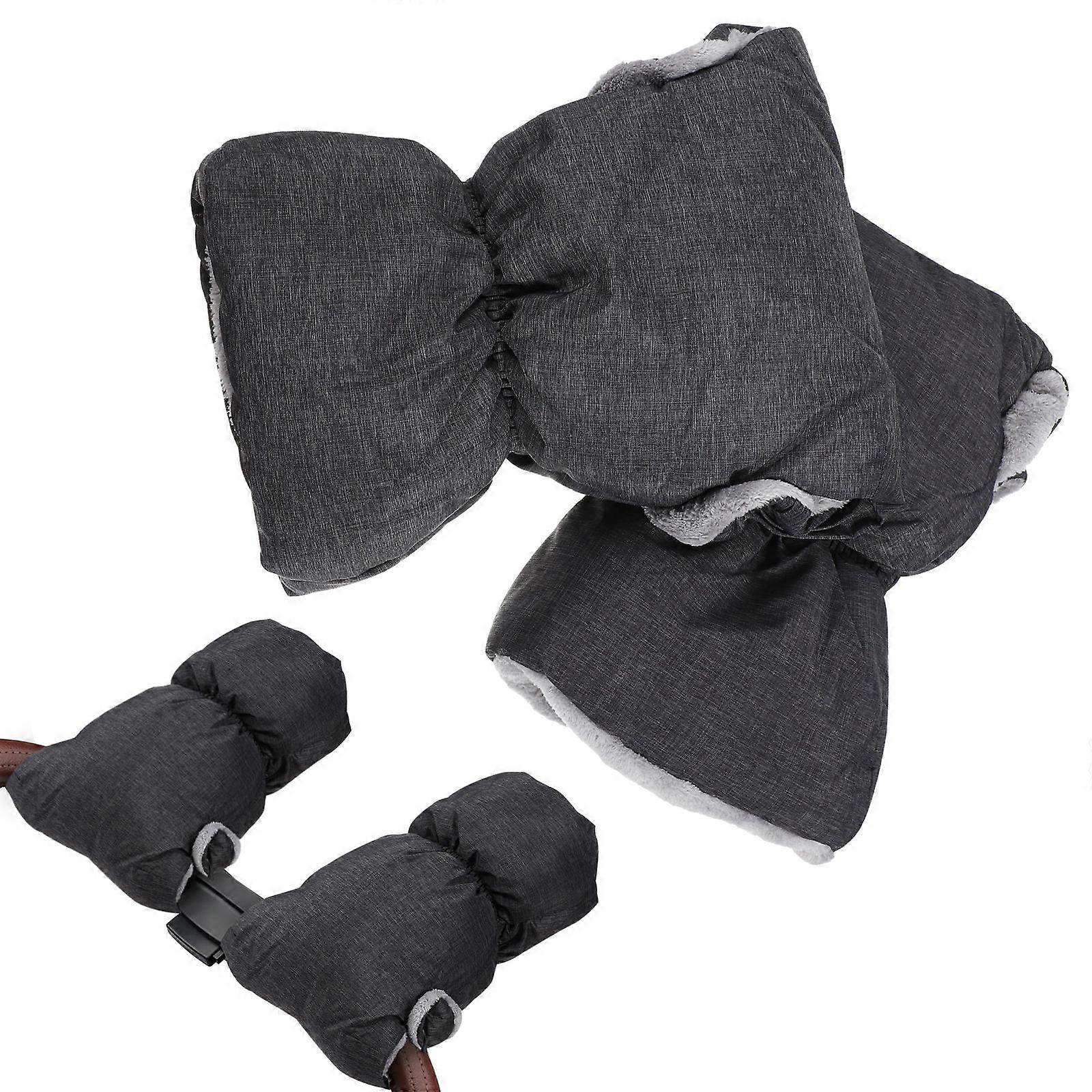 Universal Stroller Gloves for Protection 2Pairs Dark Grey Mittens