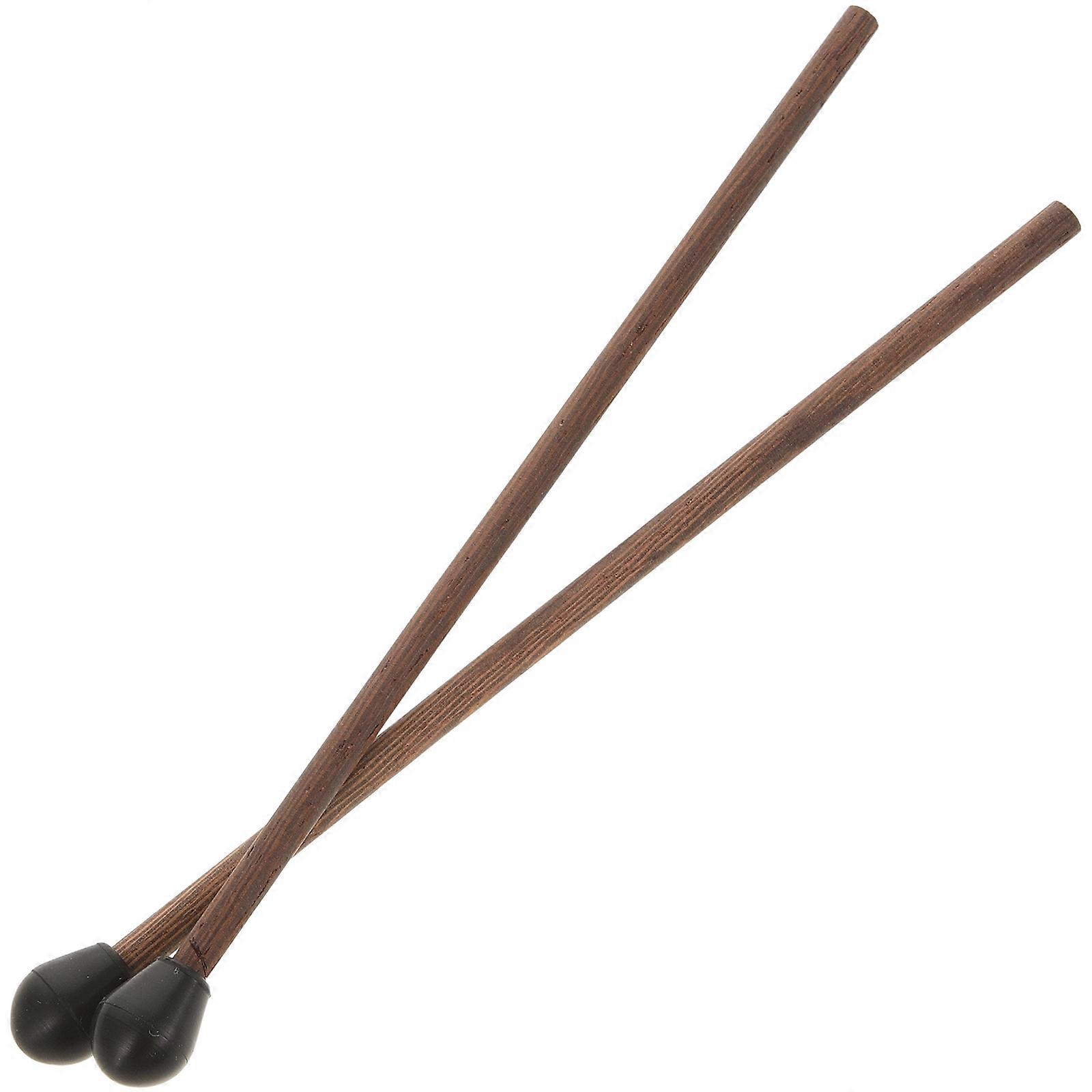 Tongue Drum Mallet Sticks Drum Sticks for Displaying 10Pcs Black Wood Silicone