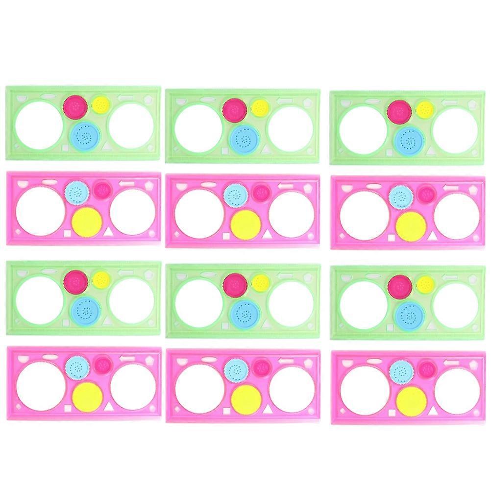 Assorted Painting Rulers with Drawing Stencils 36Pcs