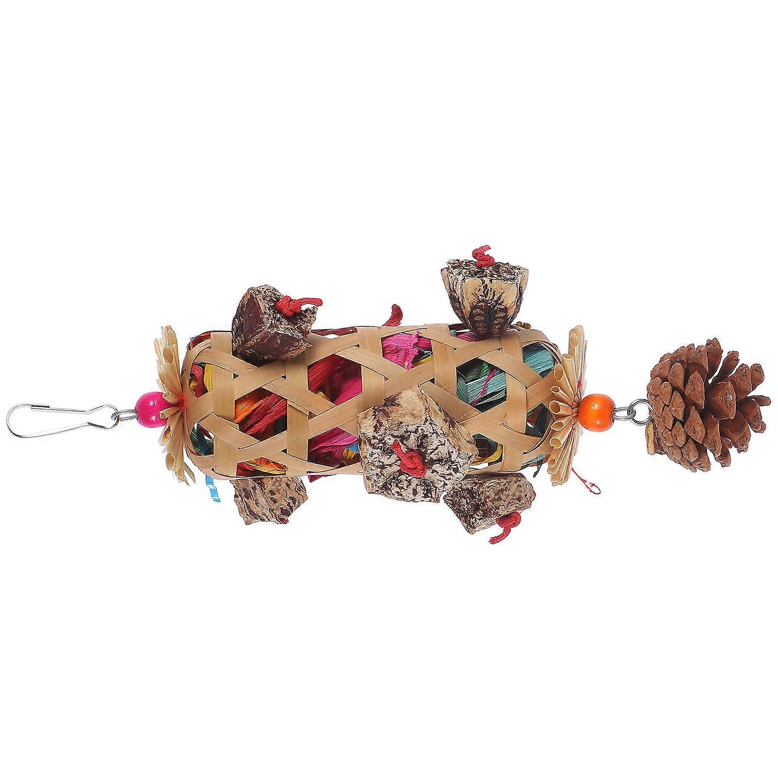 Bird Chewing Toy For Parrots And Birds Daily Use Assorted Color Wear And Break Resistance 1 Set