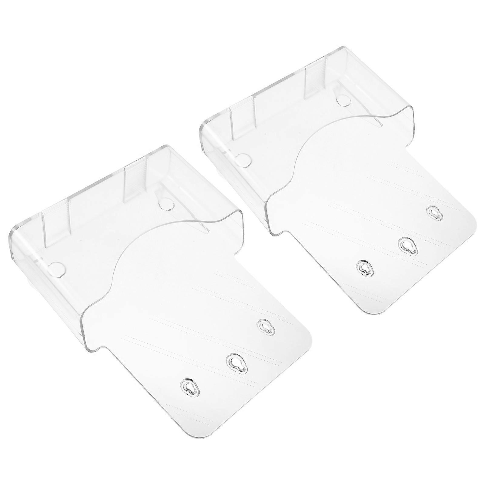 Wall File Holder Organizer 2Pcs Document Storage Clear Acrylic Rack For Office Work Home Organization
