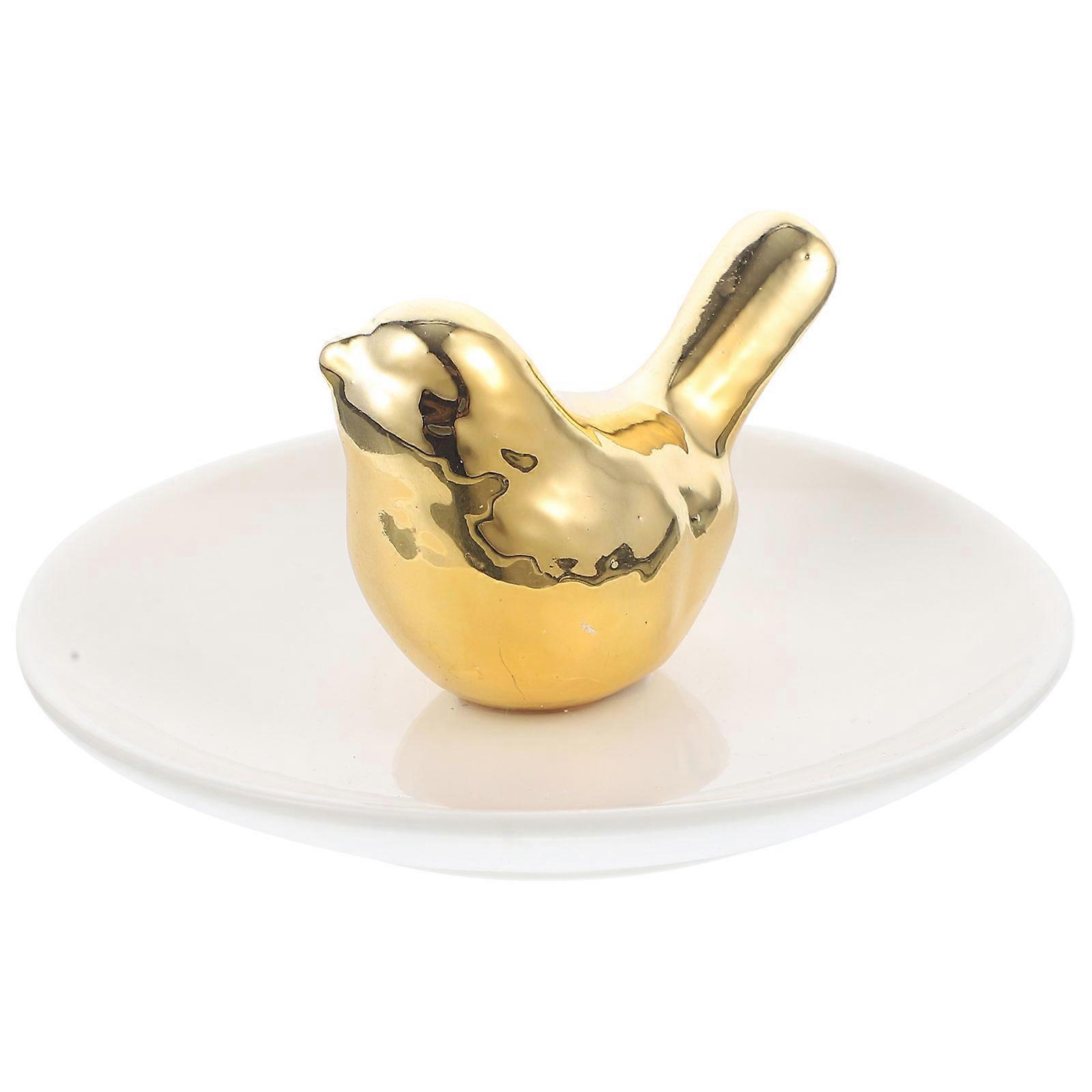 Multi-Colored Ceramic Trinket Tray For Desktop And Sink Area 10X10X5CM Decorative Display 2Pcs
