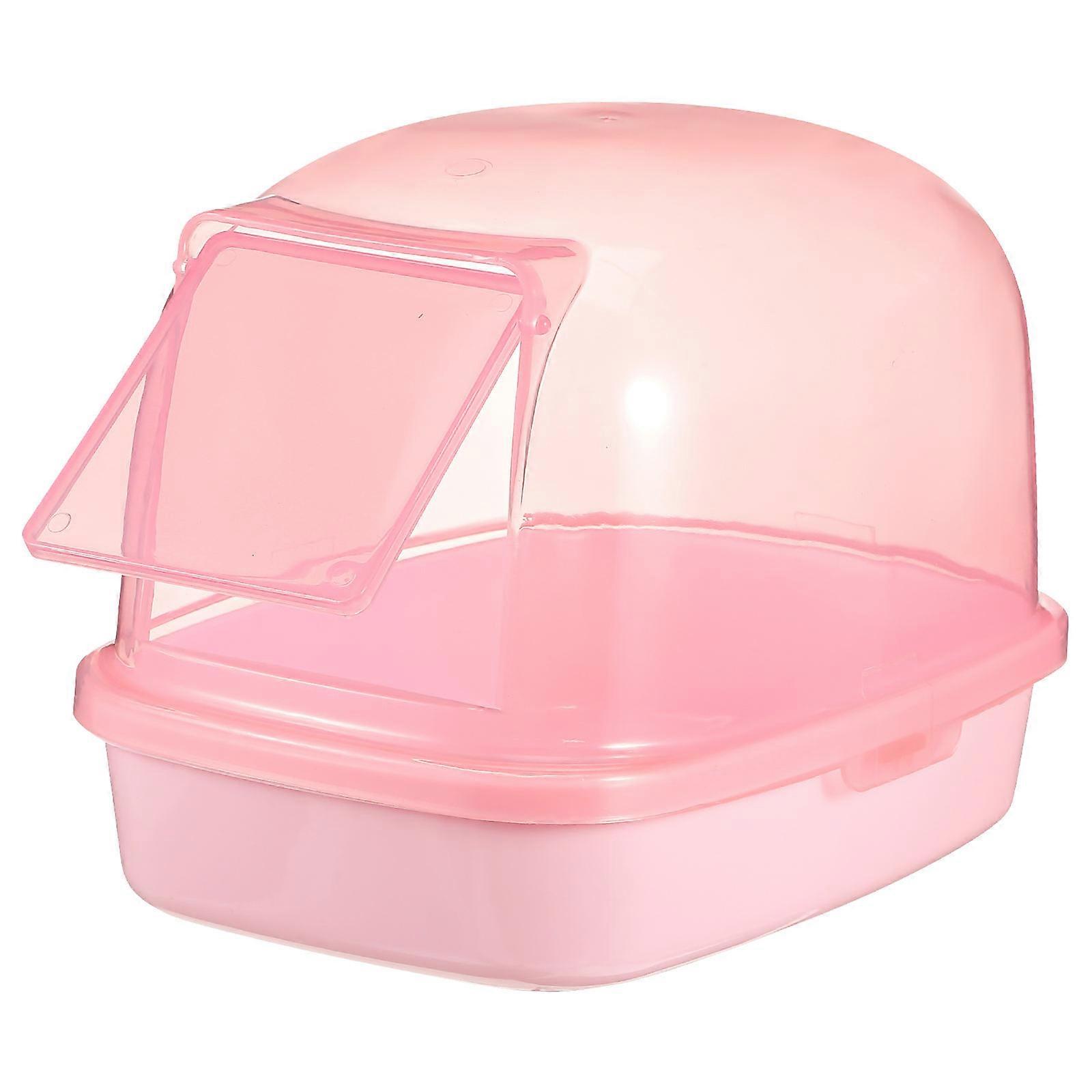 Hamster Sand Bath Box 3Pcs Rectangular Pink Indoor Use Suitable For Small Pet Sanitary Bath