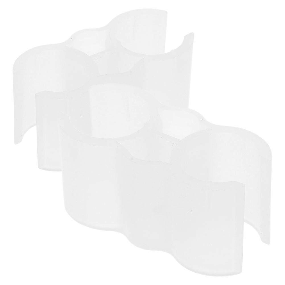 4 Pcs Broom Holder Wall Mount Organizer Double Pipe Clamps For Versatile Use Secure Connection