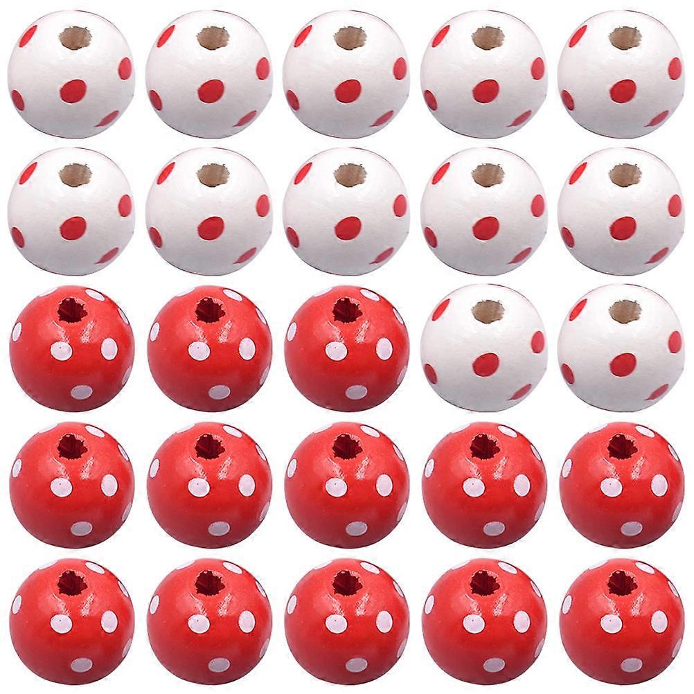 150Pcs Valentines Day Wooden Beads for Decoration with Assorted Color Loose Beads