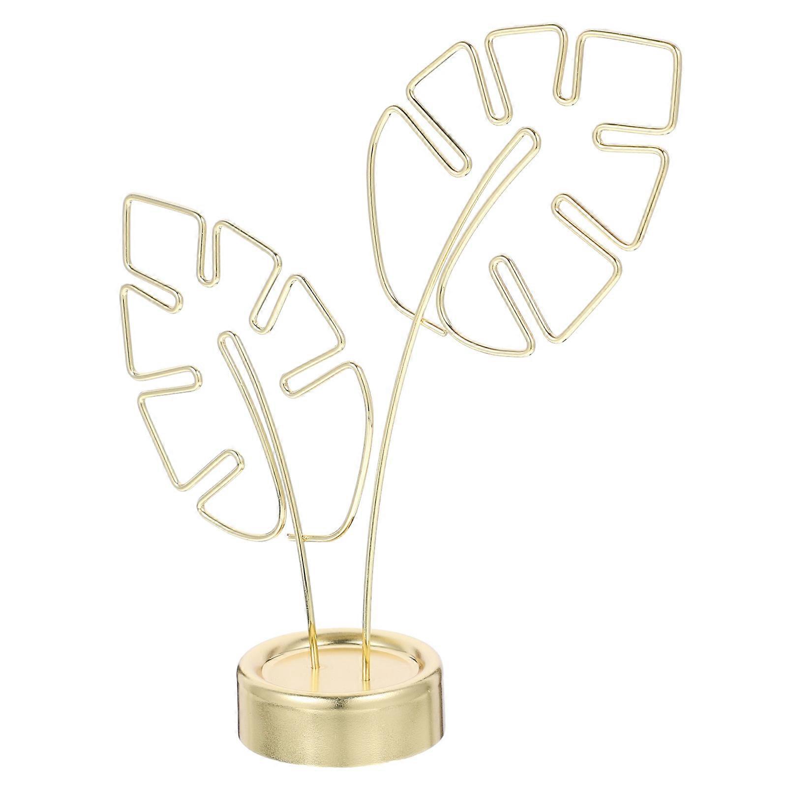 Tabletop Cards Holder Photo Clips for Home 5Pcs Monstera Shape Memo Clamp