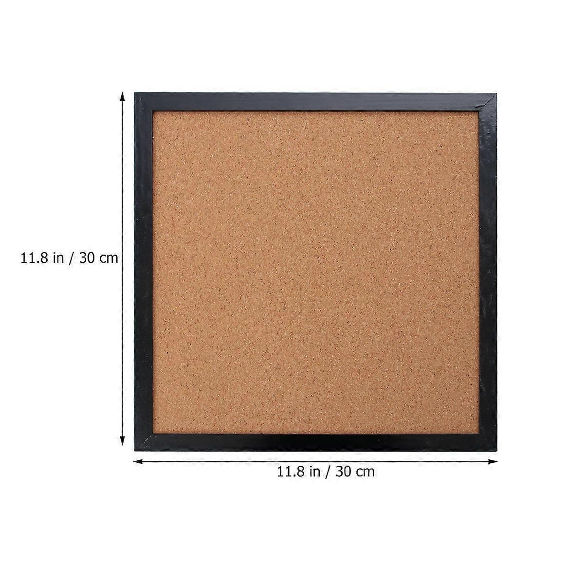 Cork Bulletin Boards Wall Bulletin Board Displaying Photos Home Use Black Finish Frame Wood Material 2Pcs