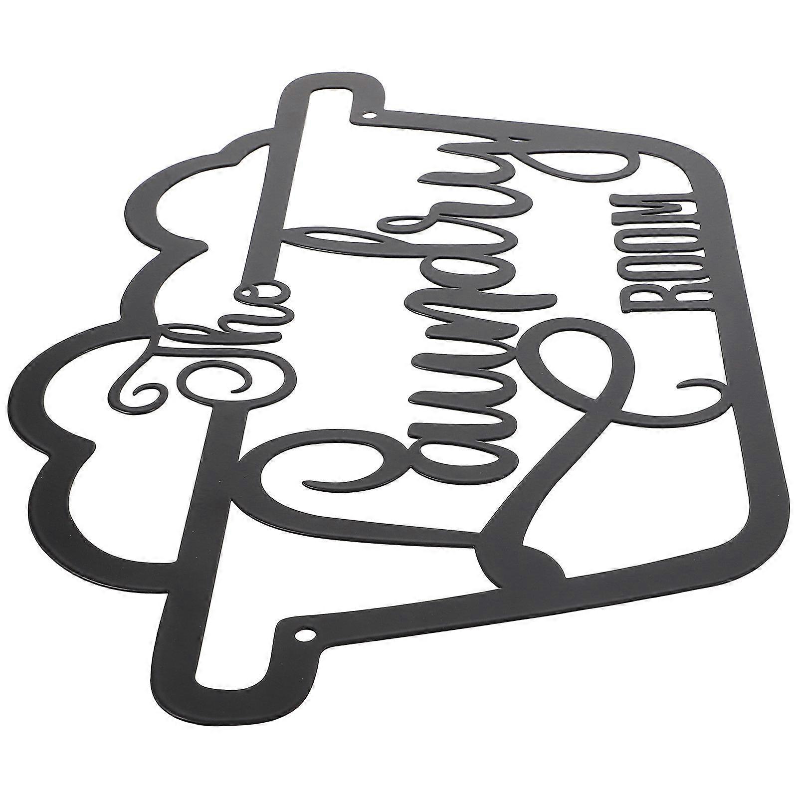 Laundry Wall Sign Rustic Style Iron Decor for 3Pcs Hanging Decoration