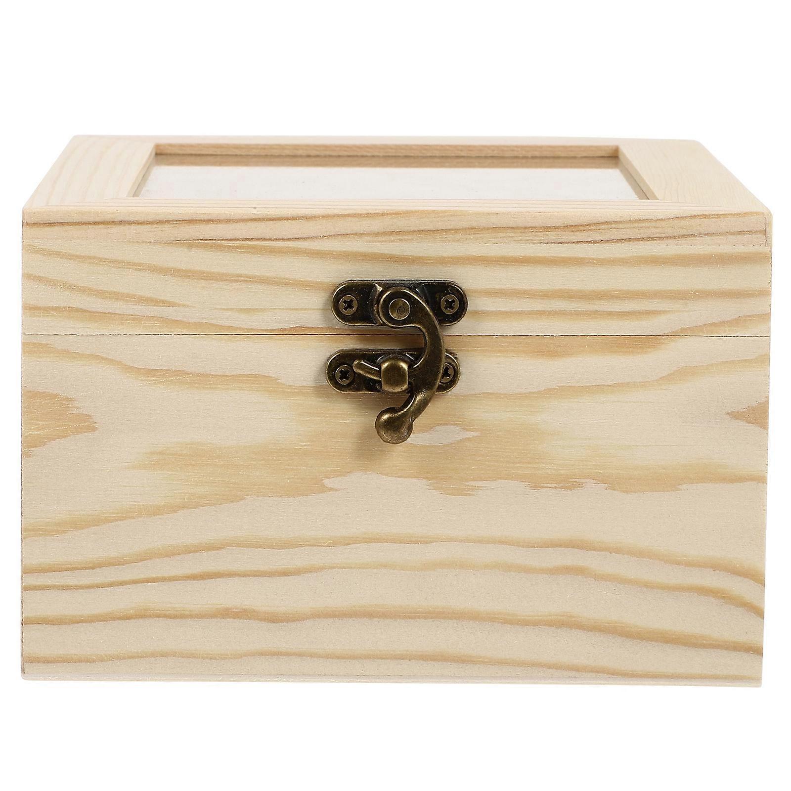Gift Wood Box Eternal Flower Display for 5Pcs Multi-Purpose Storage