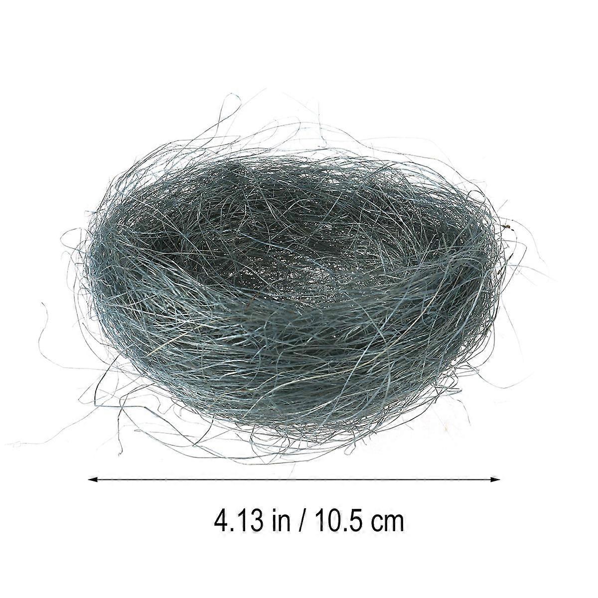 Egg Nest Artificial Chicken Coop for Easter Use 3Pcs Grey Bird Nests