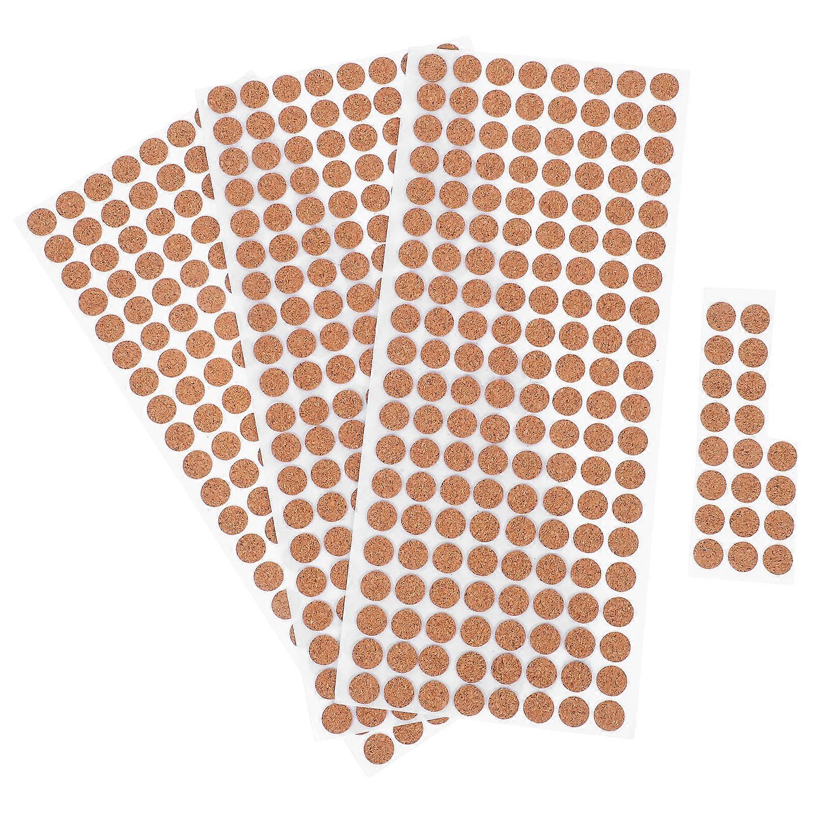 Self Adhesive Cork Mats for Shock Absorption 2000Pcs Round Cork Pads