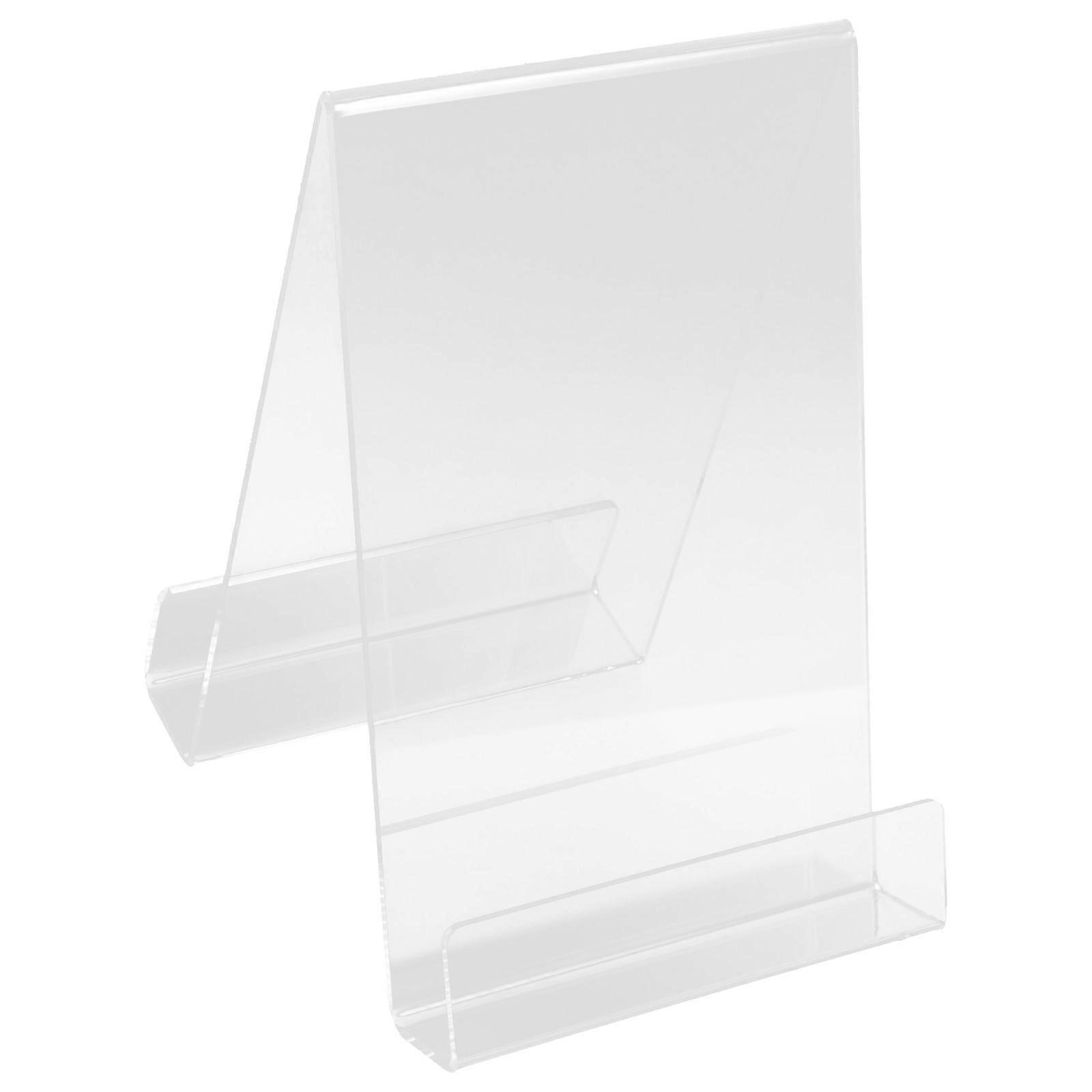 Acrylic Bookshelf Clear Plastic Paper Holder Book Display Organizer 26.4X22X20CM 1Set