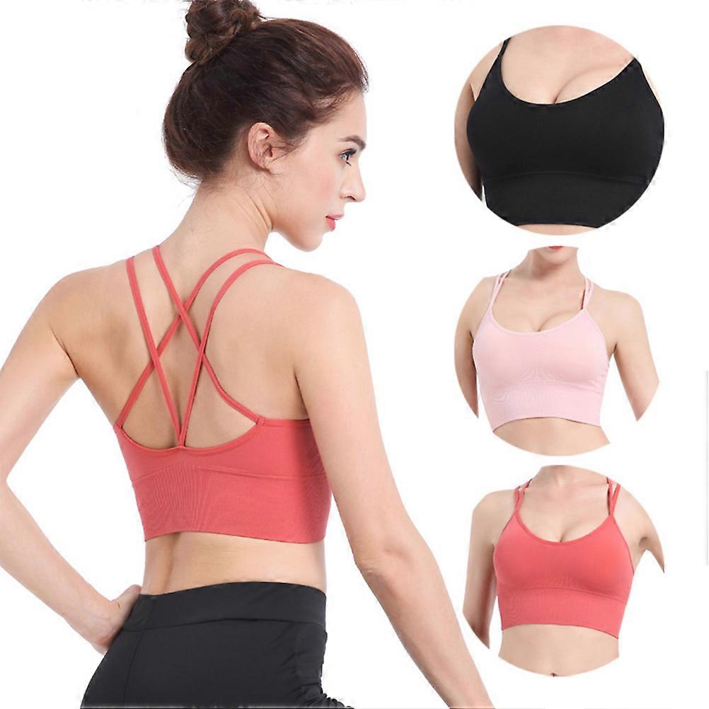 Breathable Fitness Bra For Size Pink Seamless Design Ideal For Yoga Running 2Pcs