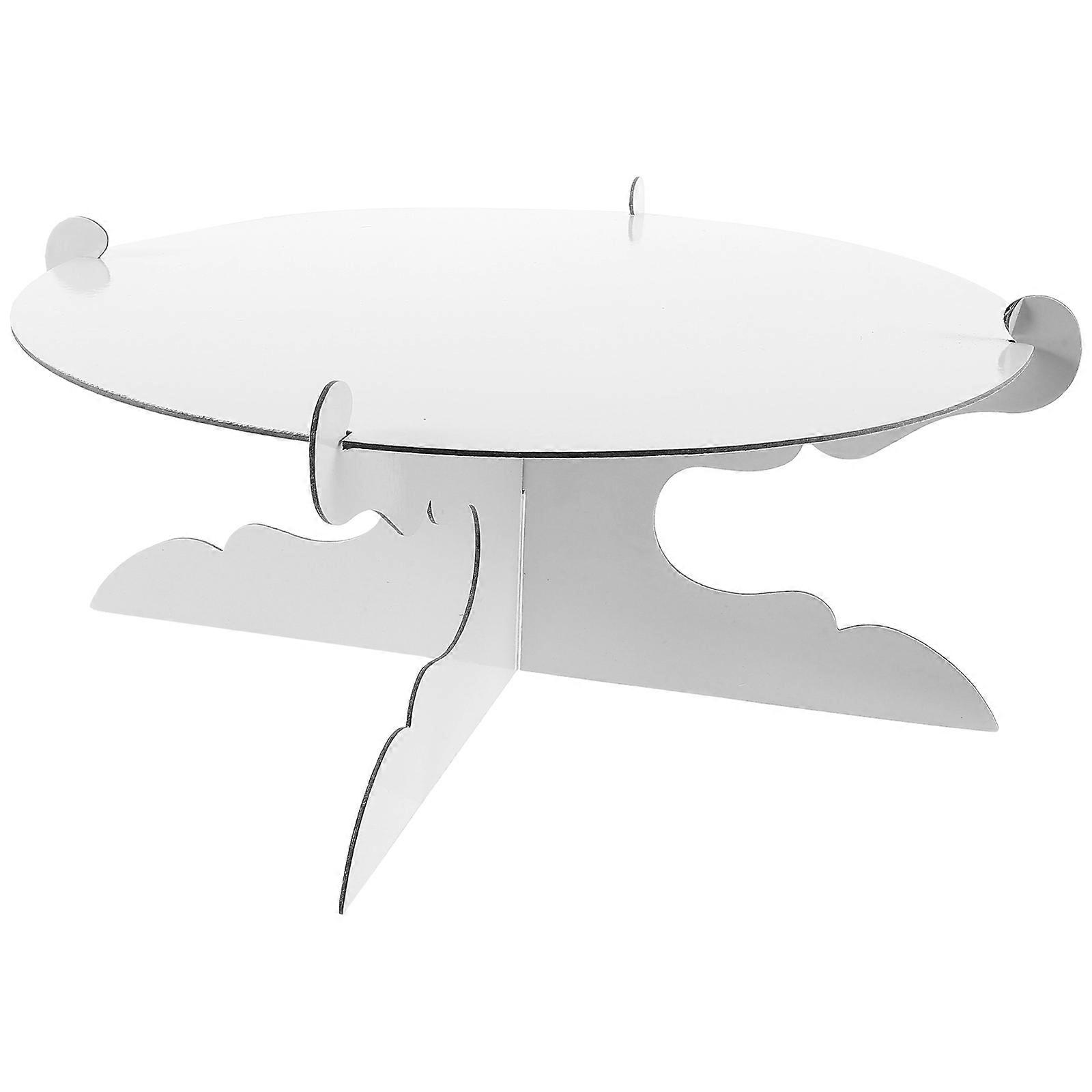 Disposable Cake Stand For Weddings Parties And Birthdays In Elegant White Color With Round Shape 2Pcs
