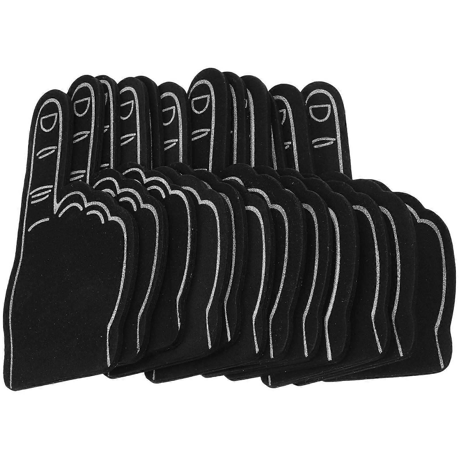 24Pcs Foam Finger Noise Makers Cheer Props For Sports Games And Competitions Black Plaything
