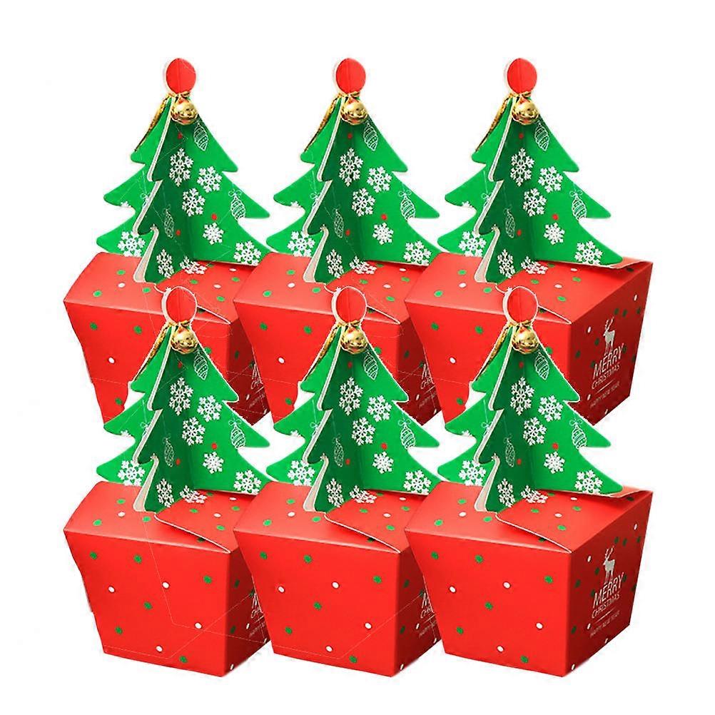Christmas Candy Box Storage Box for Candy 40Pcs Red Paper Cases