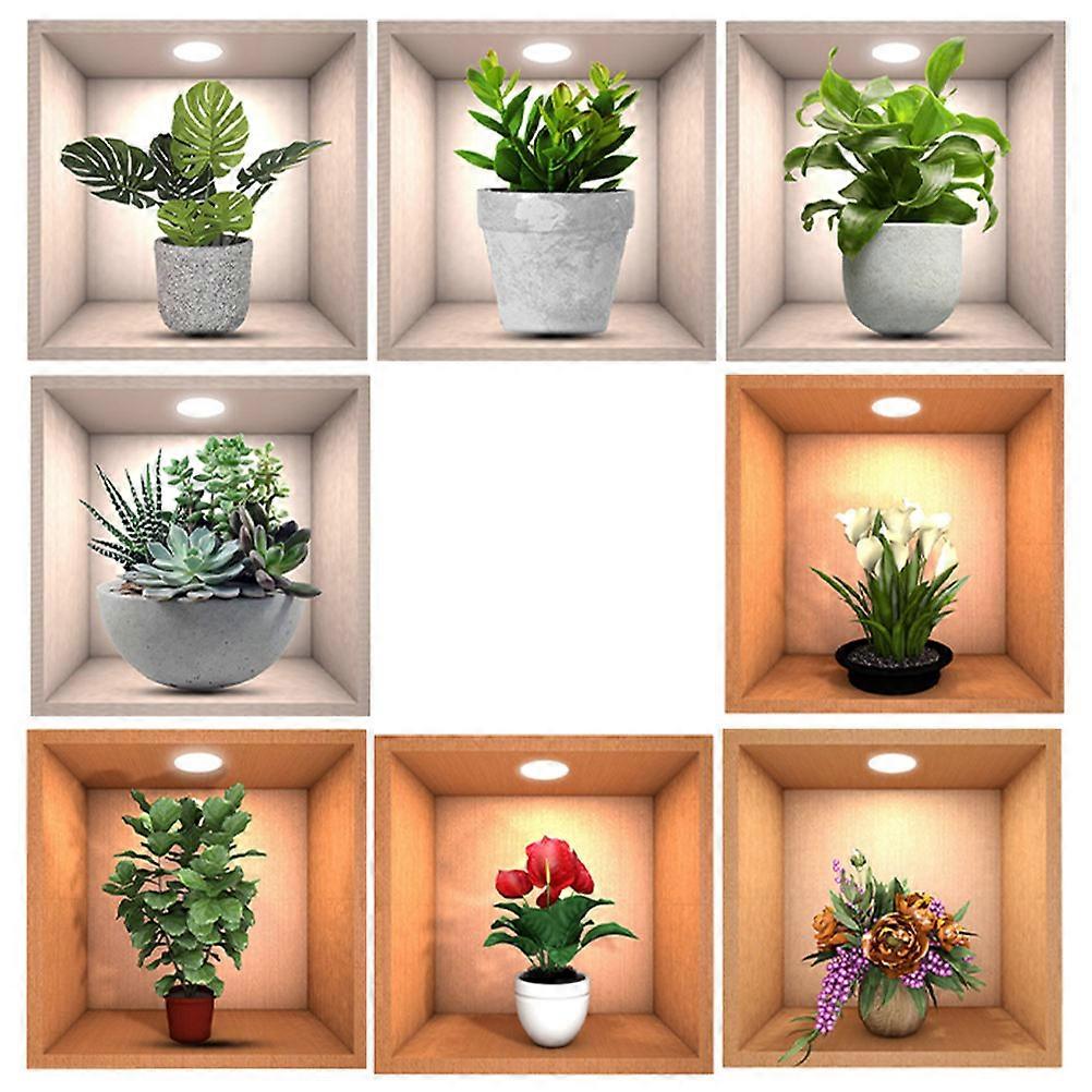 40 Pcs Self-Adhesive Wall Stickers For Flower Pot Decoration 30X30CM Ideal For Hotel And Study Spaces