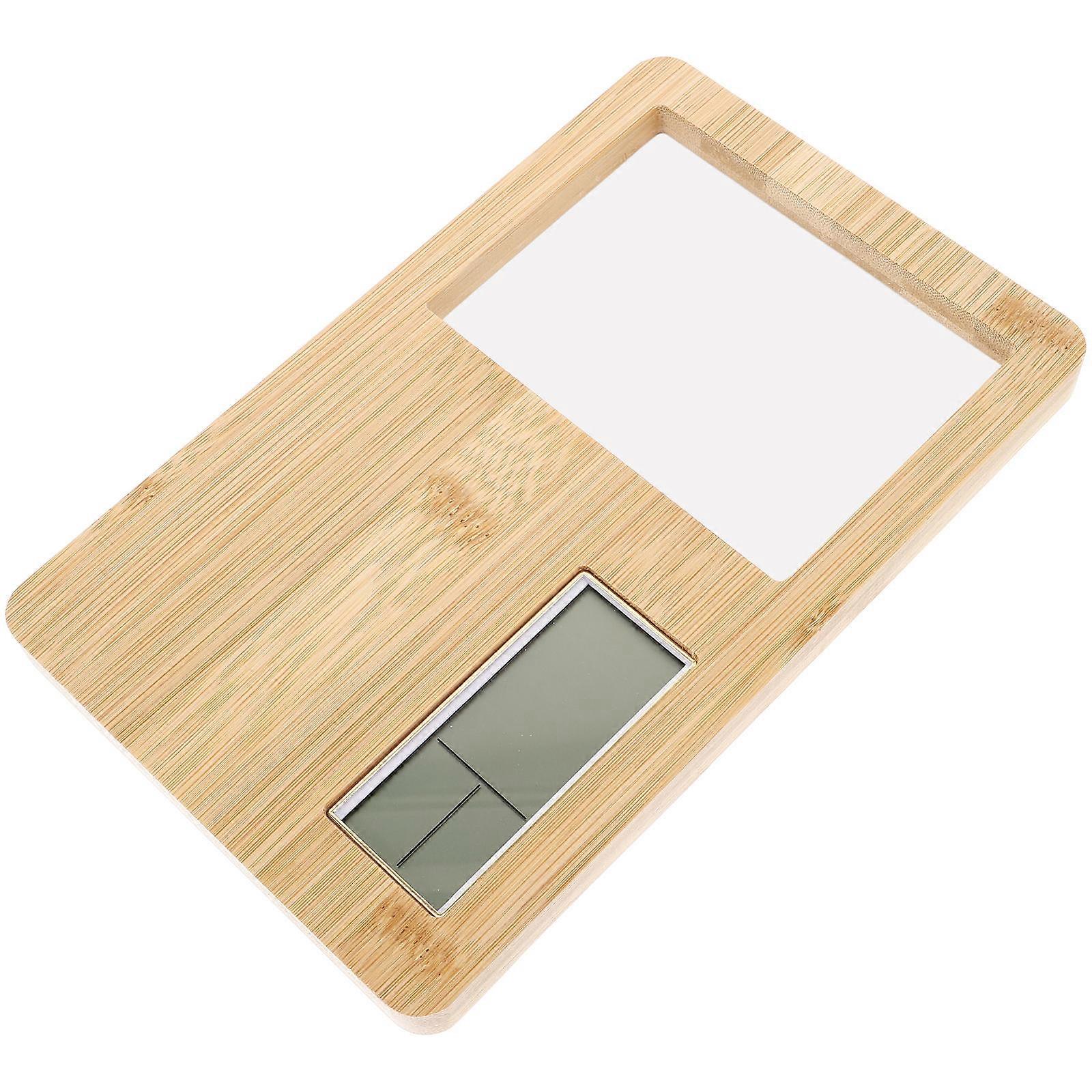 Digital Clock with Display Screen for Multi-Use 4Pcs Wood Alarm Clocks