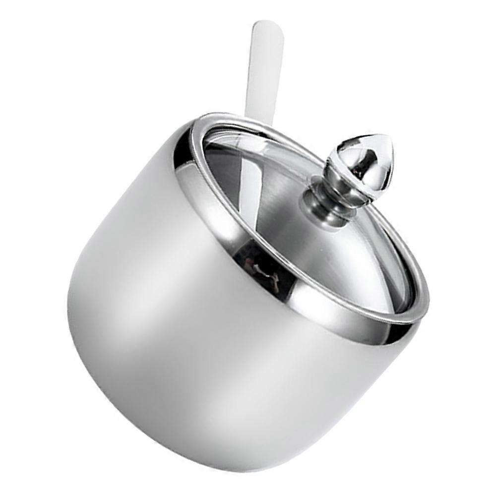 2Pcs Silver Spice Containers Stainless Steel Jars for Kitchen Storage