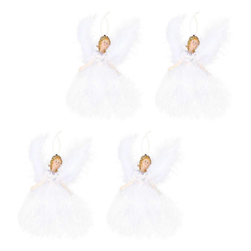 Pendentif décoratif d'ange de Noël avec 8 poupées de Noël blanches