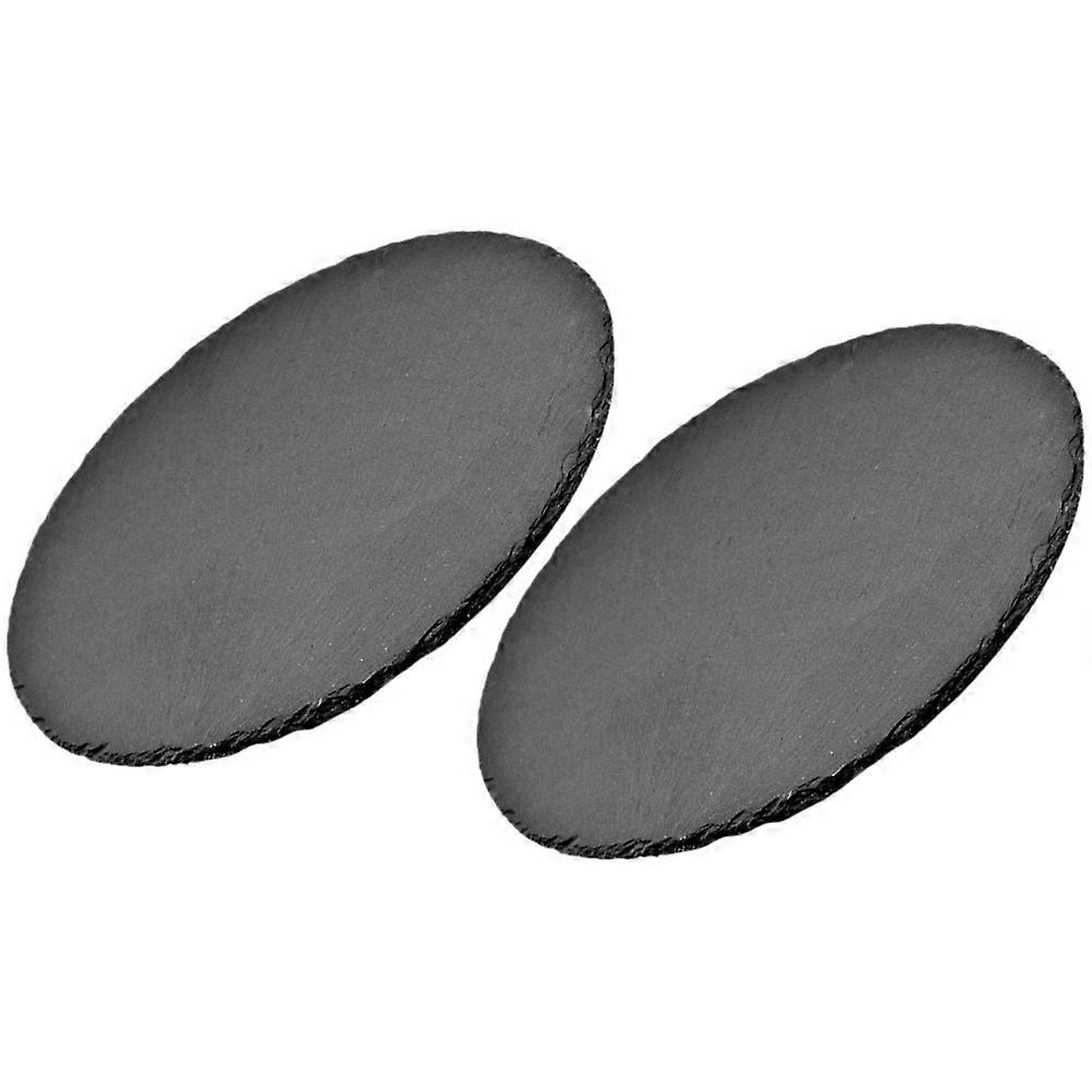 Plate Steak Board For Serving Classic Design Round Food Display 2Pcs