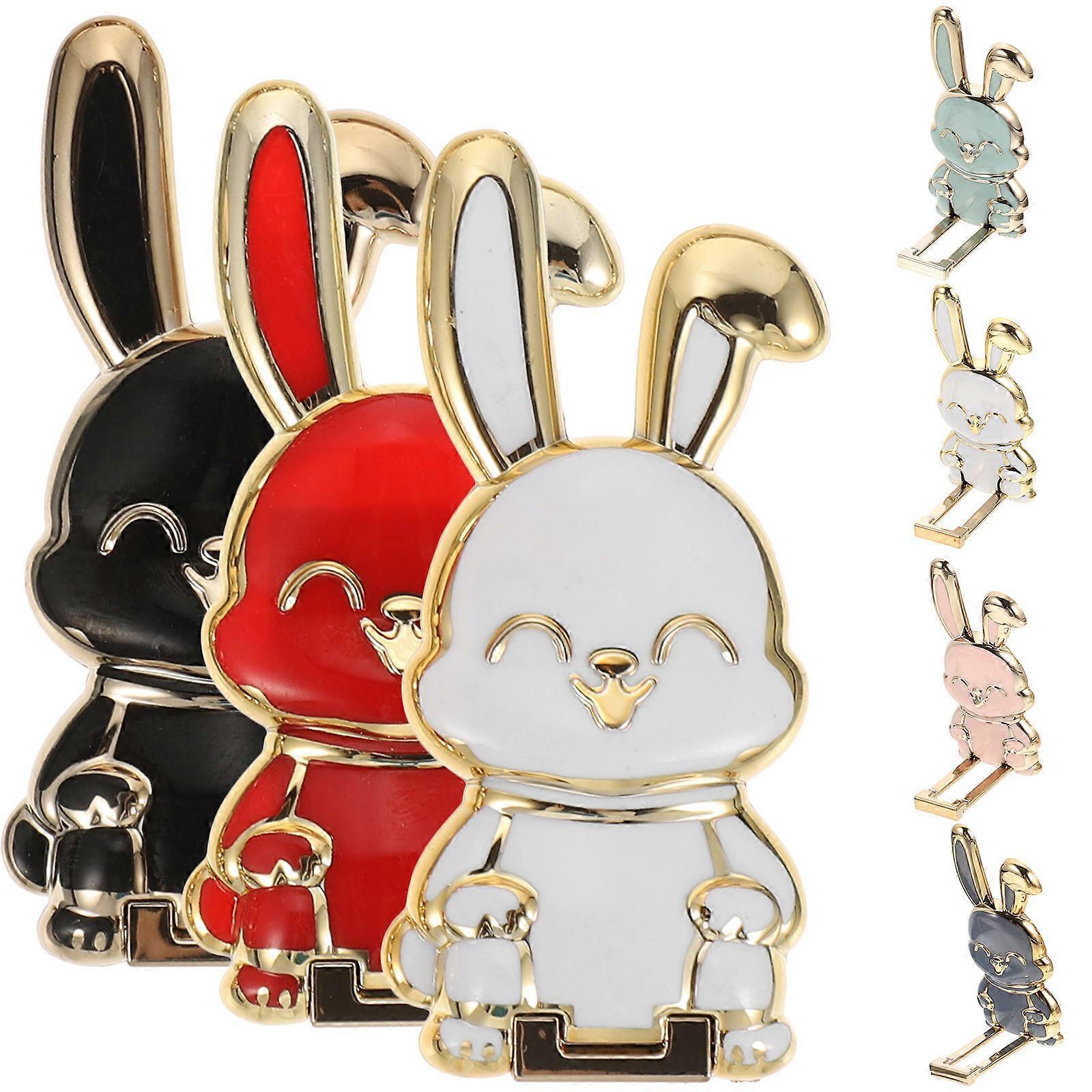 Rabbit Phone Holder Cartoon Design Folding Phone Stand for Storage 28Pcs