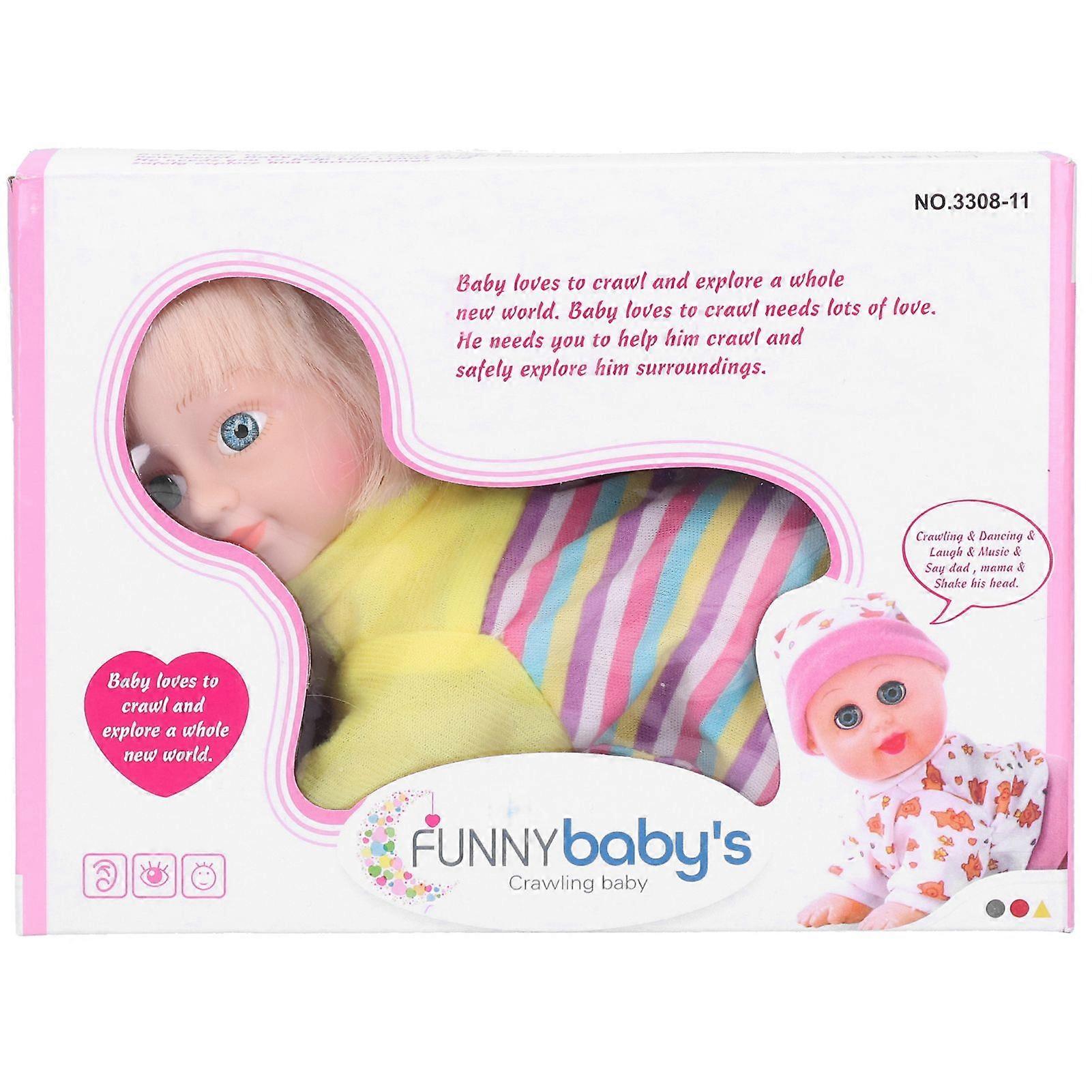 نابضة بالحياة لطيف دمية طفل الكهربائية الذكية تضحك الزحف دمية محاكاة أطفال Toy10in S فتاة